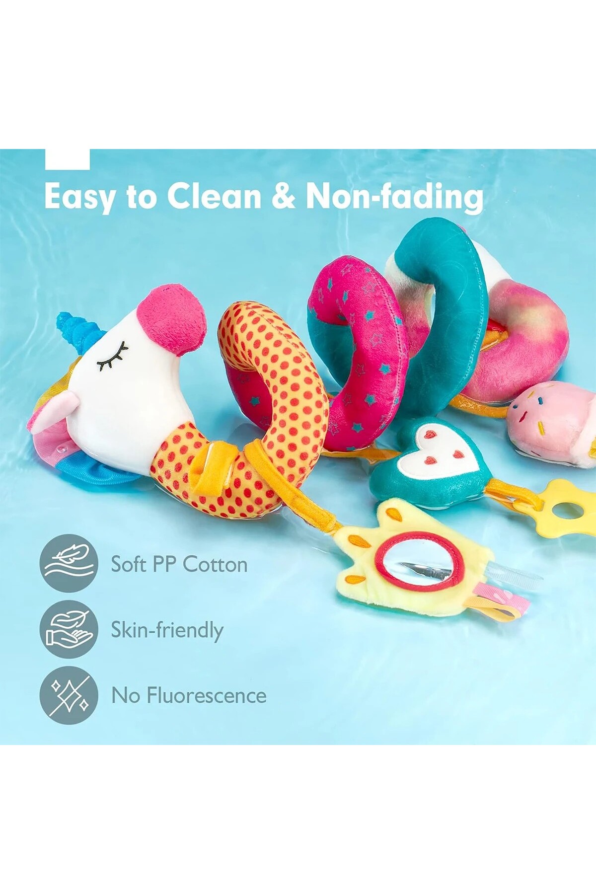 Zigver Bebek Beşik Asılı Çıngıraklı Peluş Oyuncaklar Yenidoğan Duyusal Oyuncaklar fotoğrafı 4 (önizleme)