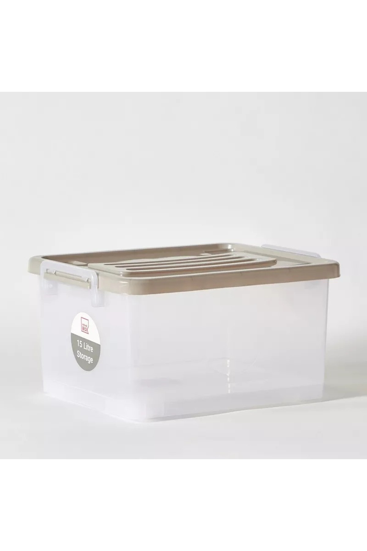 Home Box-Juana Multipurpose Transparent Storage Box with Wheels and Lockable Lid - 15 L 3