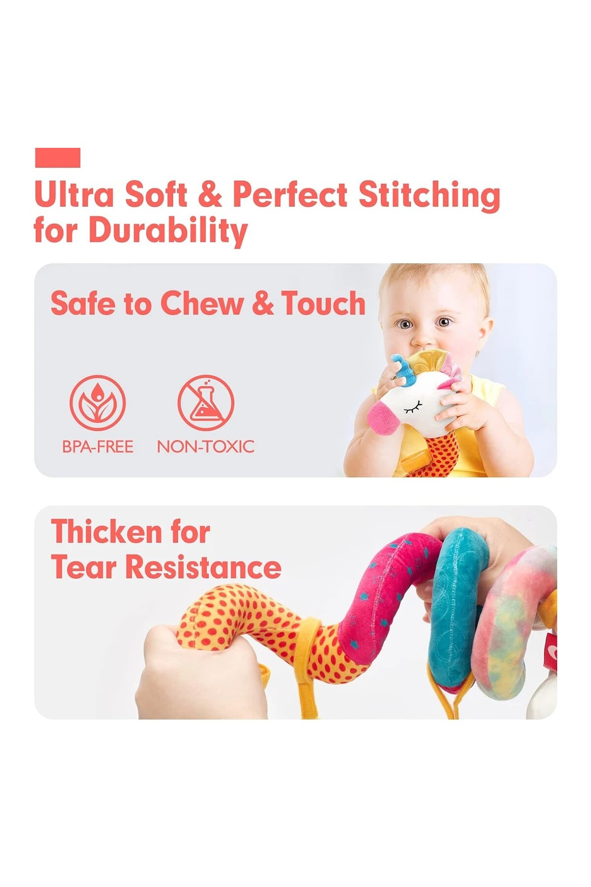 Zigver Bebek Beşik Asılı Çıngıraklı Peluş Oyuncaklar Yenidoğan Duyusal Oyuncaklar fotoğrafı 5 (önizleme)