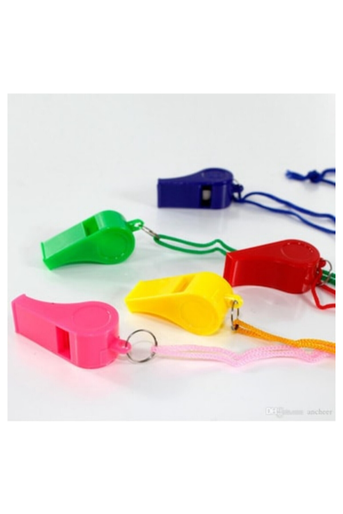 abnturk 5 Adet Plastik İpli Hakem ve Deprem Düdüğü