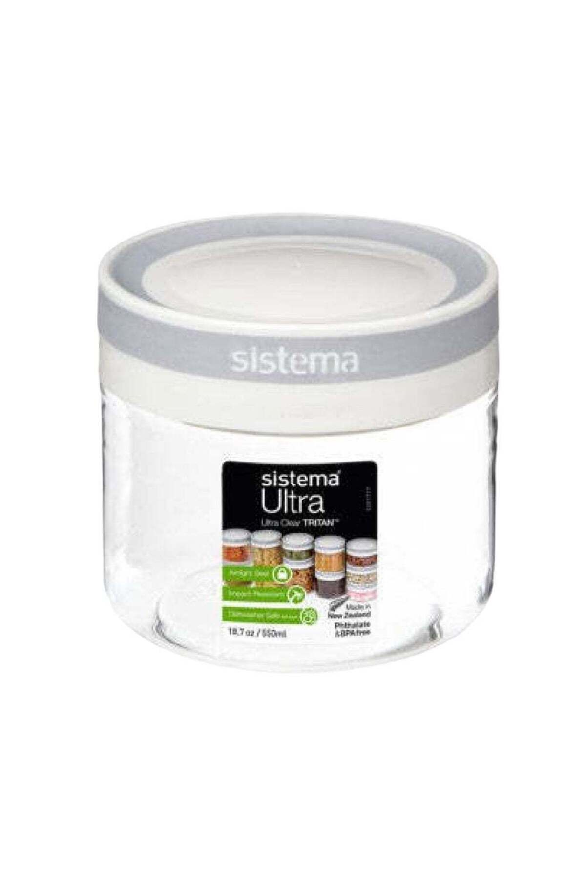 Generic-sistema Sistema Tritan Ultra Round 550ML, stackable container, comes with clear finish, durable and 1