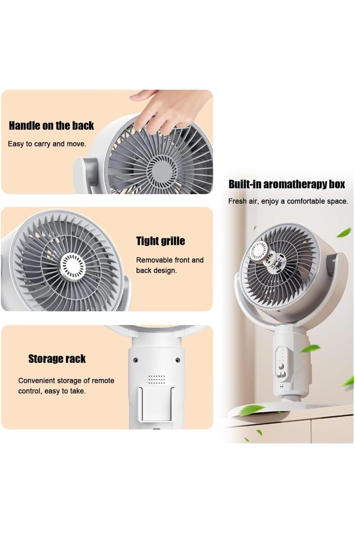 Hope-Silent Tower Fan With Remote Control Powerful Fan 360 Circulation Quiet And Powerful Floor F 3