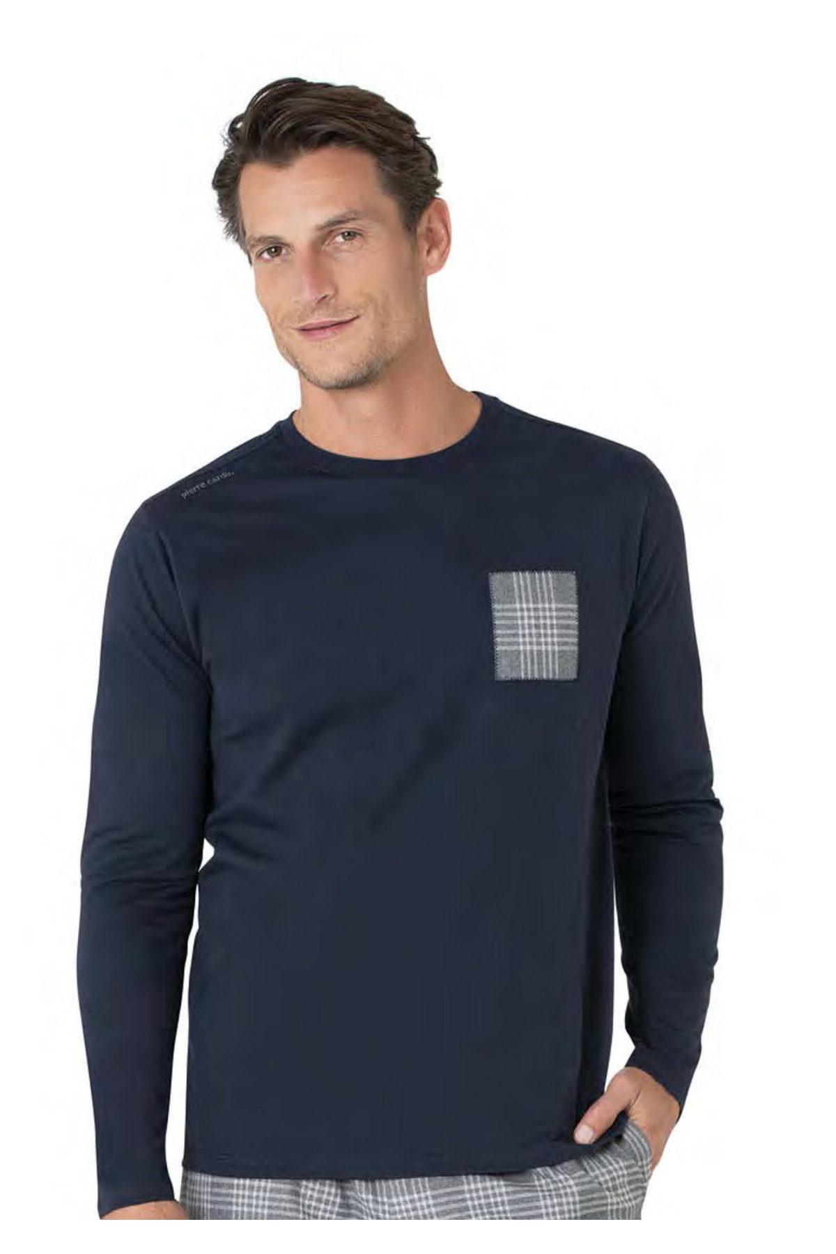 ست پیژامه مردانه شطرنجی فاق نرمال آستین بلند | پیر کاردین Pierre Cardin CH.PC.6.107.C0 - تصویر 4