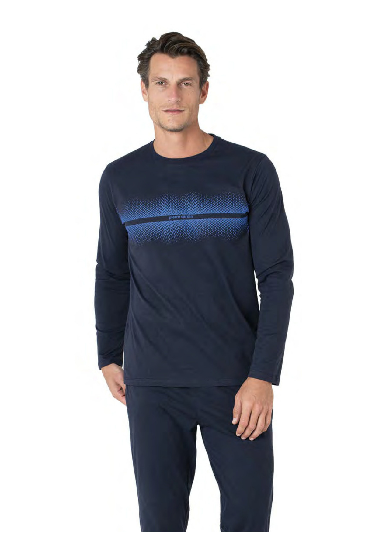 ست پیژامه و لباس خواب مردانه طرح دار فاق نرمال آستین بلند | پیر کاردین Pierre Cardin CH.PC.6.102.C0 - تصویر 7