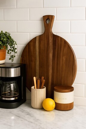 HBS Art Design HBS ART DESİGN AKASYA SAPLI SUNUM TAHTASI 40X31 CM