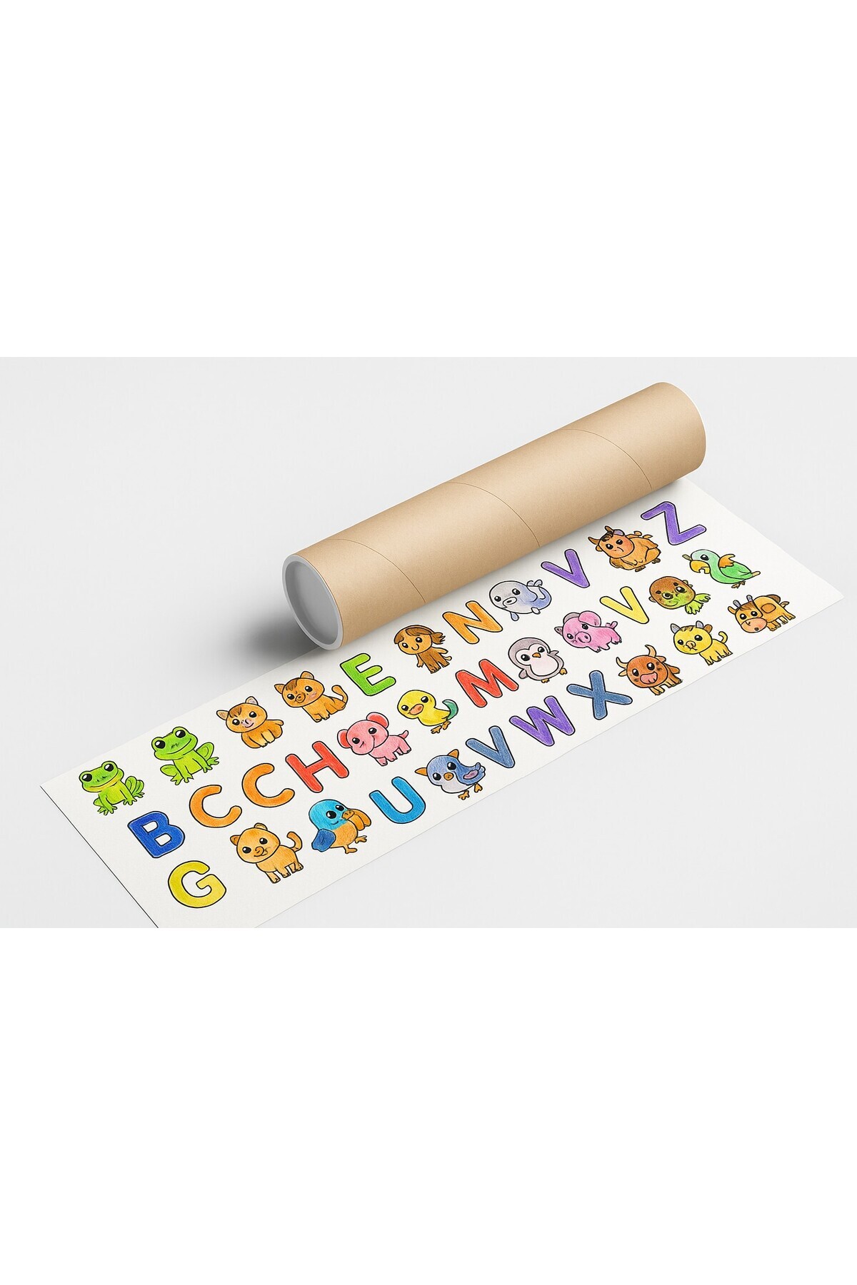 تابلوی غول‌پیکر ۲۰۰ سانتی‌متری با طرح حیوانات بامزه و الفبا