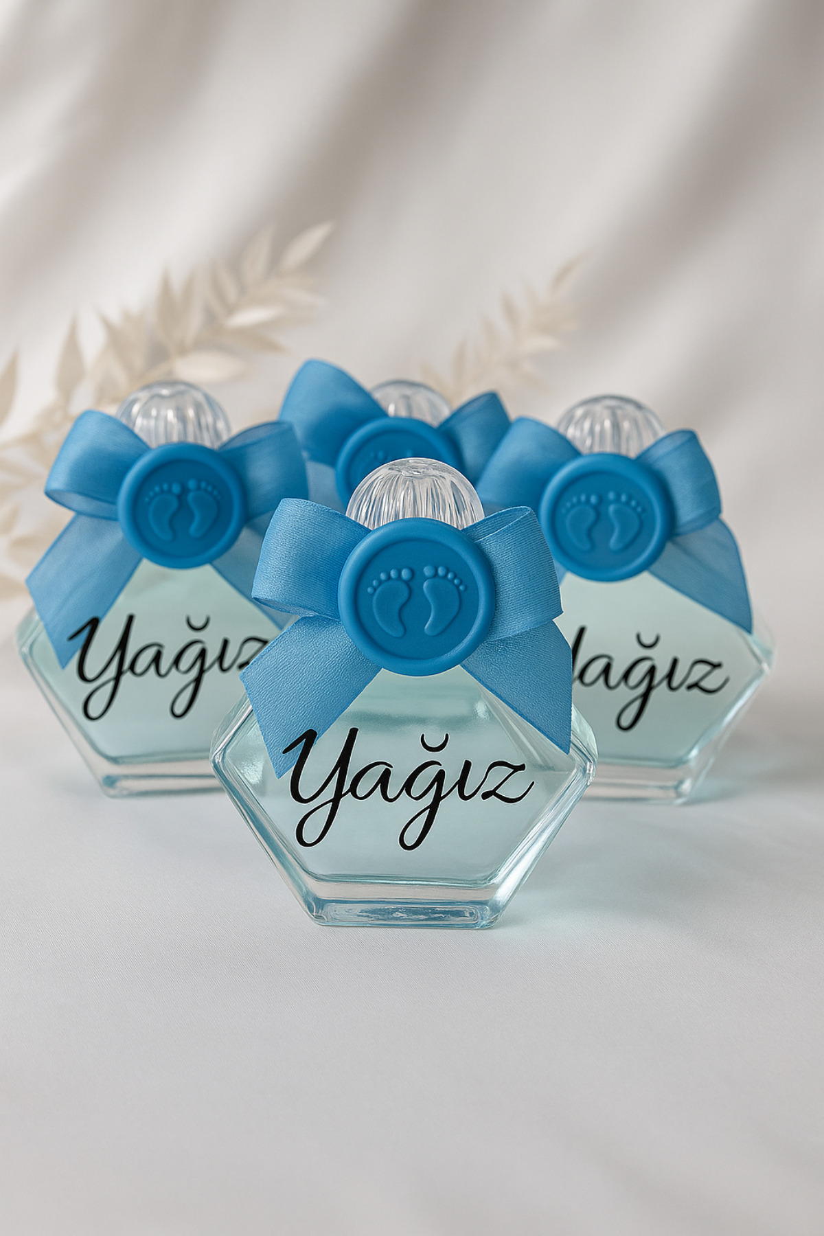 Manvellox Bebek Hediyelik Cam Kolonya Şişesi Doğum Hediyeliği 10 Adet fotoğrafı 2 (önizleme)