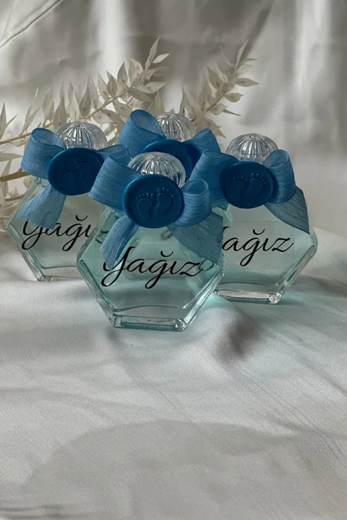 Manvellox Bebek Hediyelik Cam Kolonya Şişesi Doğum Hediyeliği 10 Adet fotoğrafı 5 (önizleme)