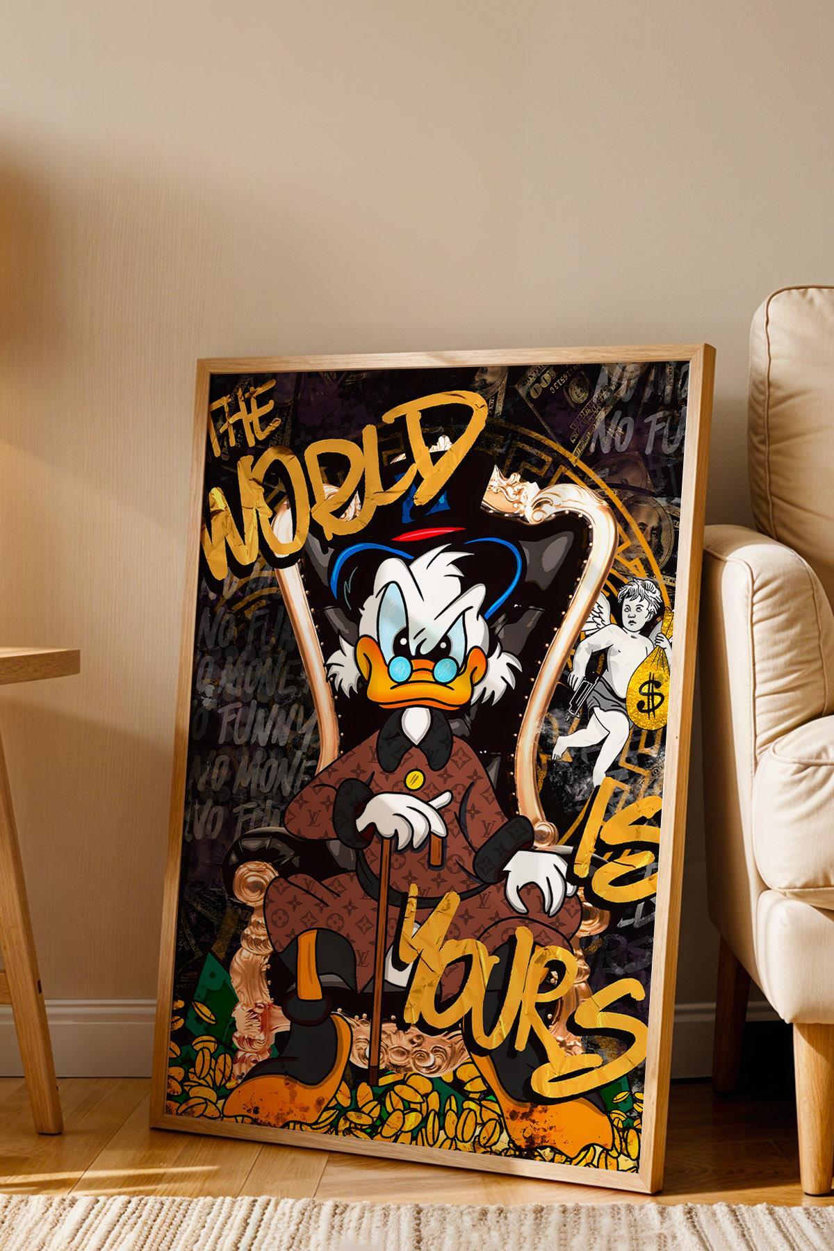 Scrooge Mcduck Scrooge McDuck Framed Table - Print Money Series Poster Table