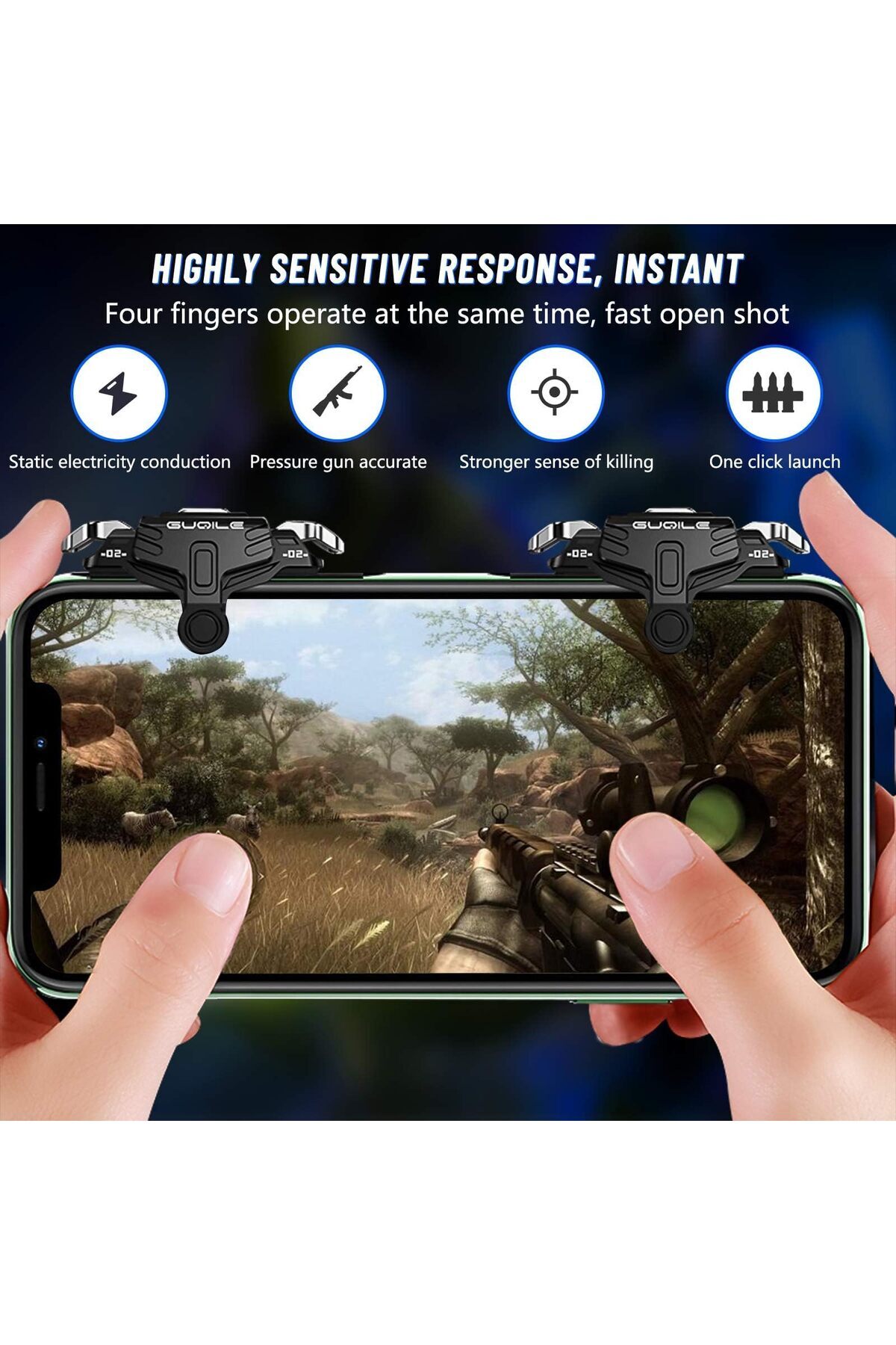 erorex-إصدار ترقية مشغل وحدة تحكم لعبة Pubg Mobile مشغل لعبة Pubg Mobile ذو حساسية مزدوجة للتصويب و 2