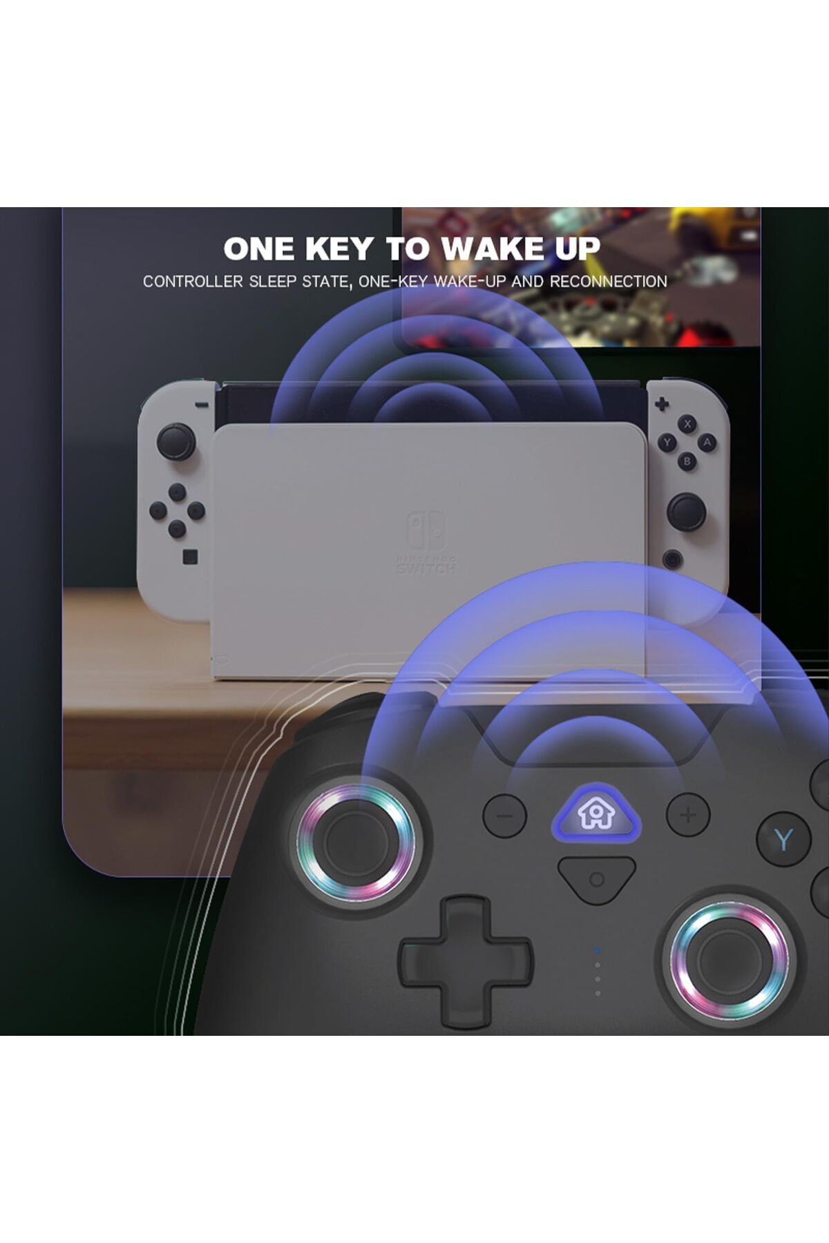erorex-وحدات تحكم التبديل اللاسلكية المتوافقة مع وحدات تحكم Switch Pro Switch/Switch Lite/Oled/Pc One Key 5