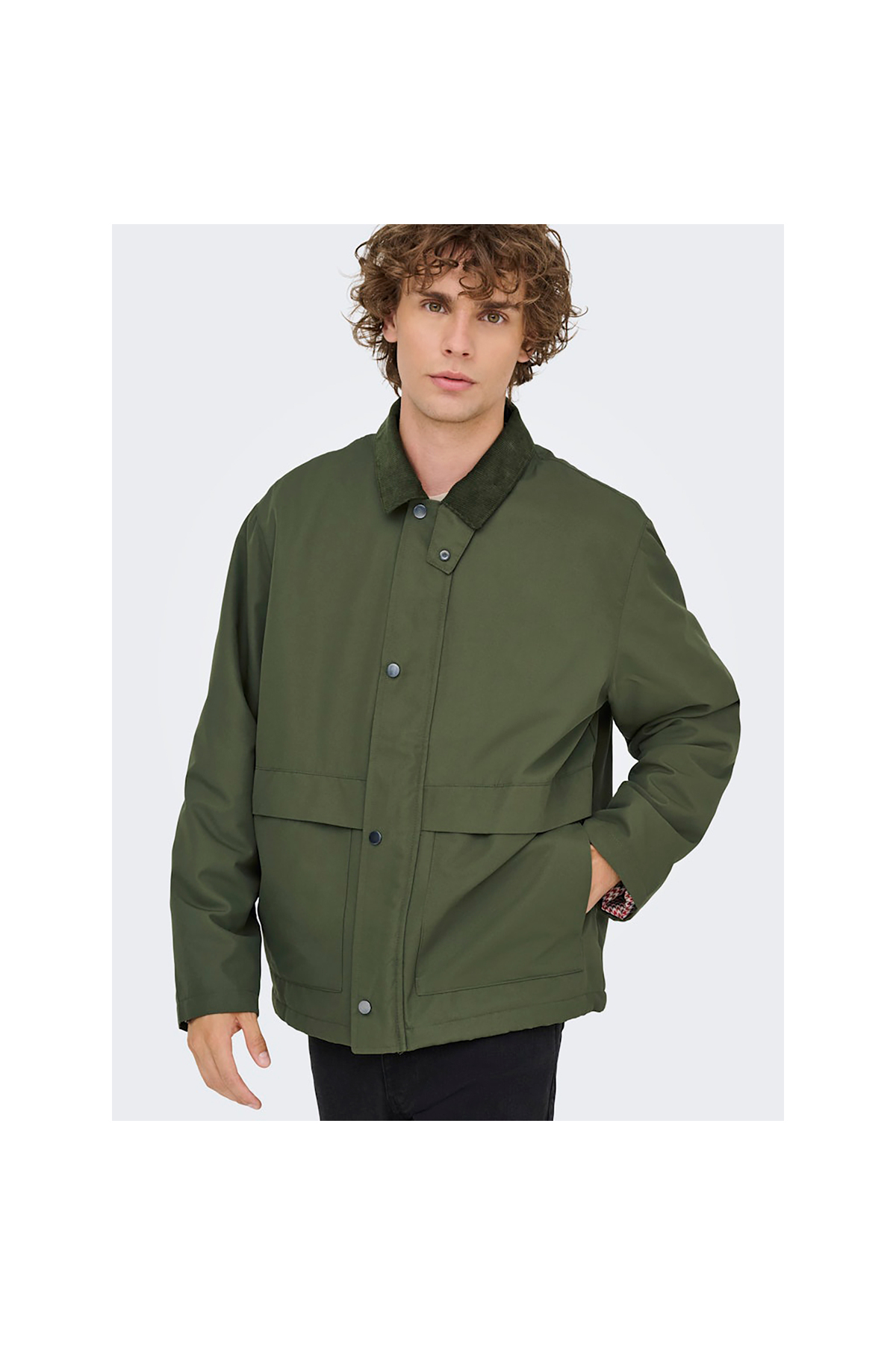 ژاکت اسپورت مردانه راسته آستین بلند | آنلی اند سانز Only & Sons TYC3152B08524B946B1502000 - تصویر 4