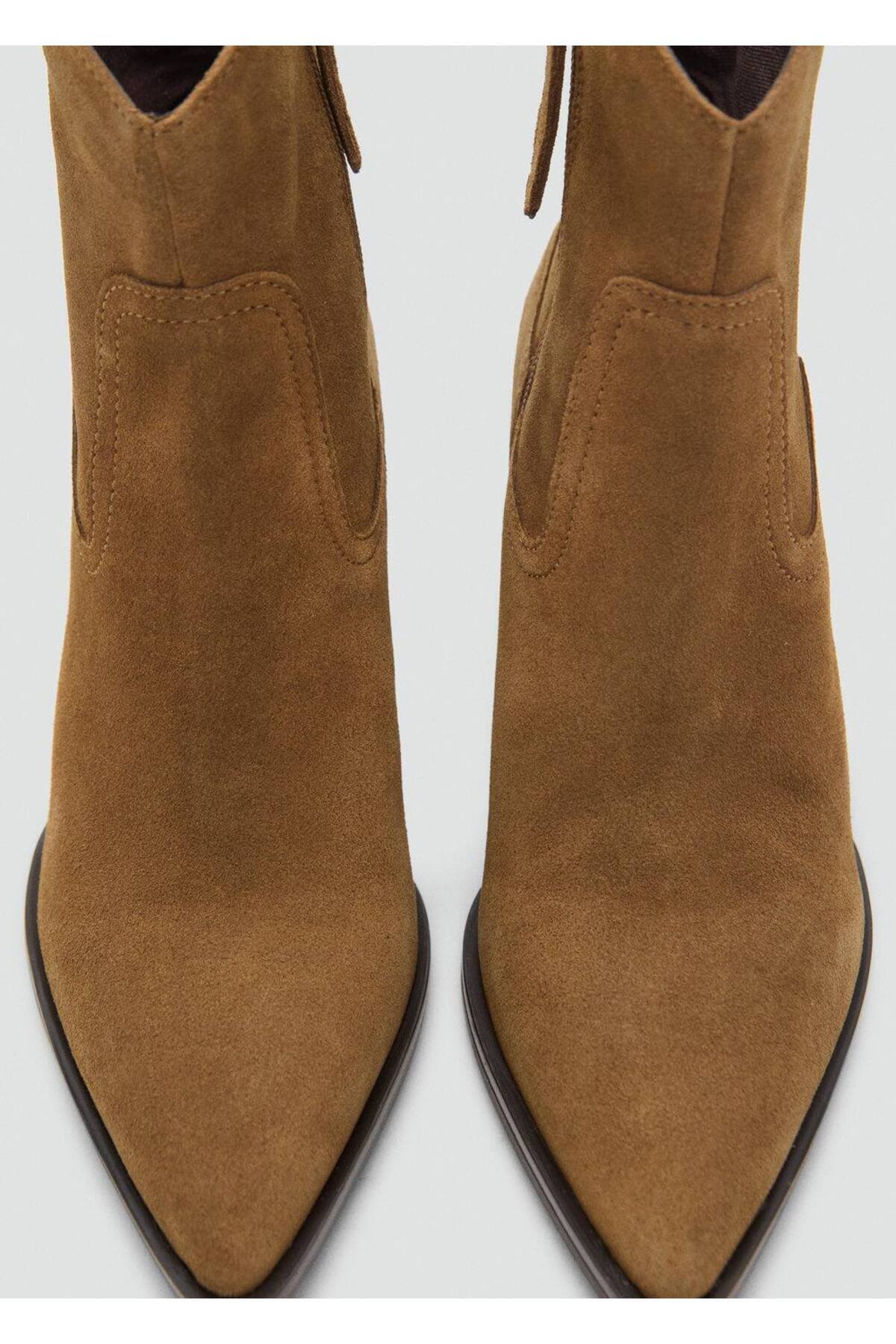 نیم بوت مچی جیر پاشنه بلوکی مانگو