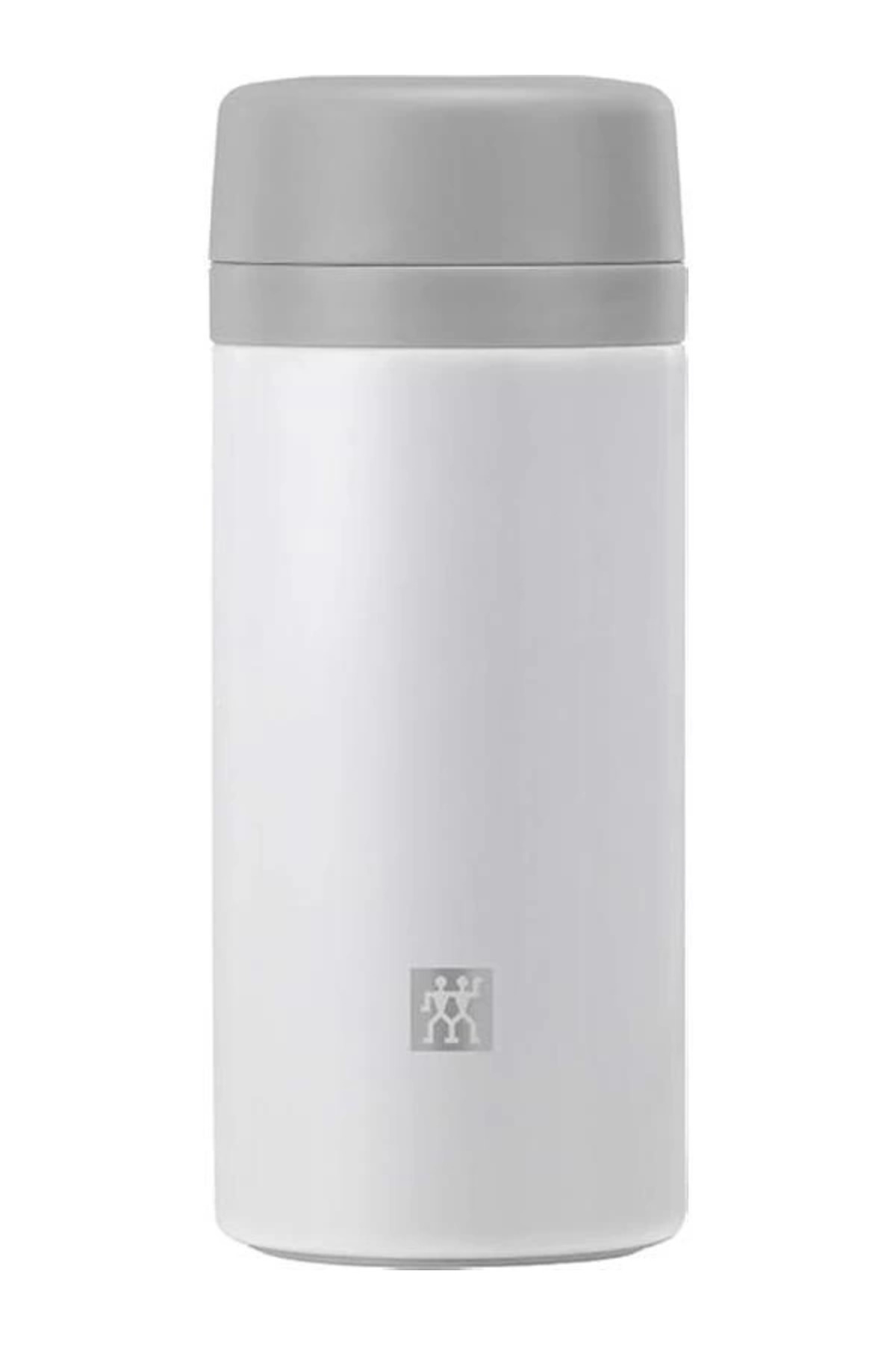 AyrStore THERMOÇAY DEMLİKLİ MATARA, 420 ML | PASLANMAZ ÇELİK | BEYAZ-GRİ