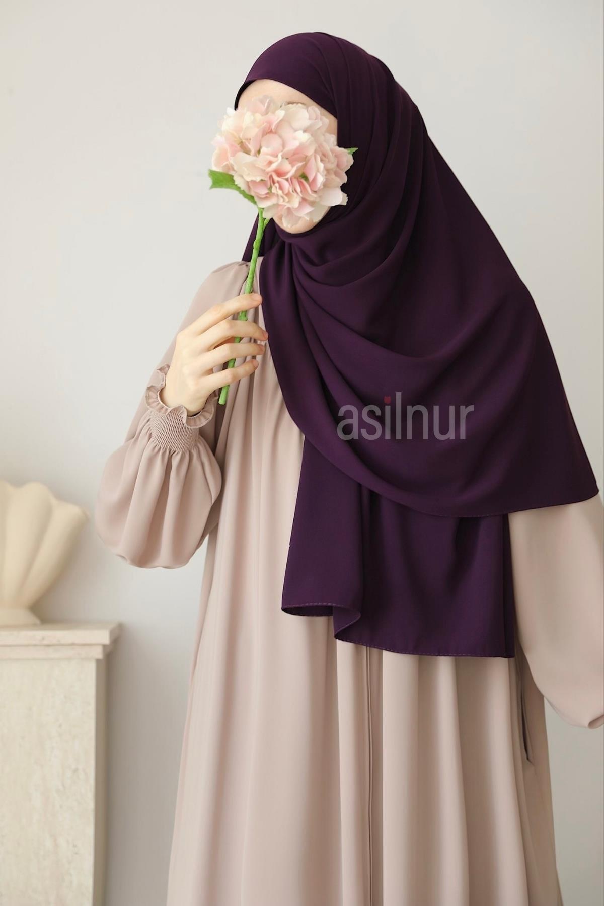 ASİLNUR-Elif Large Size Shawl 70X220 Plum 1