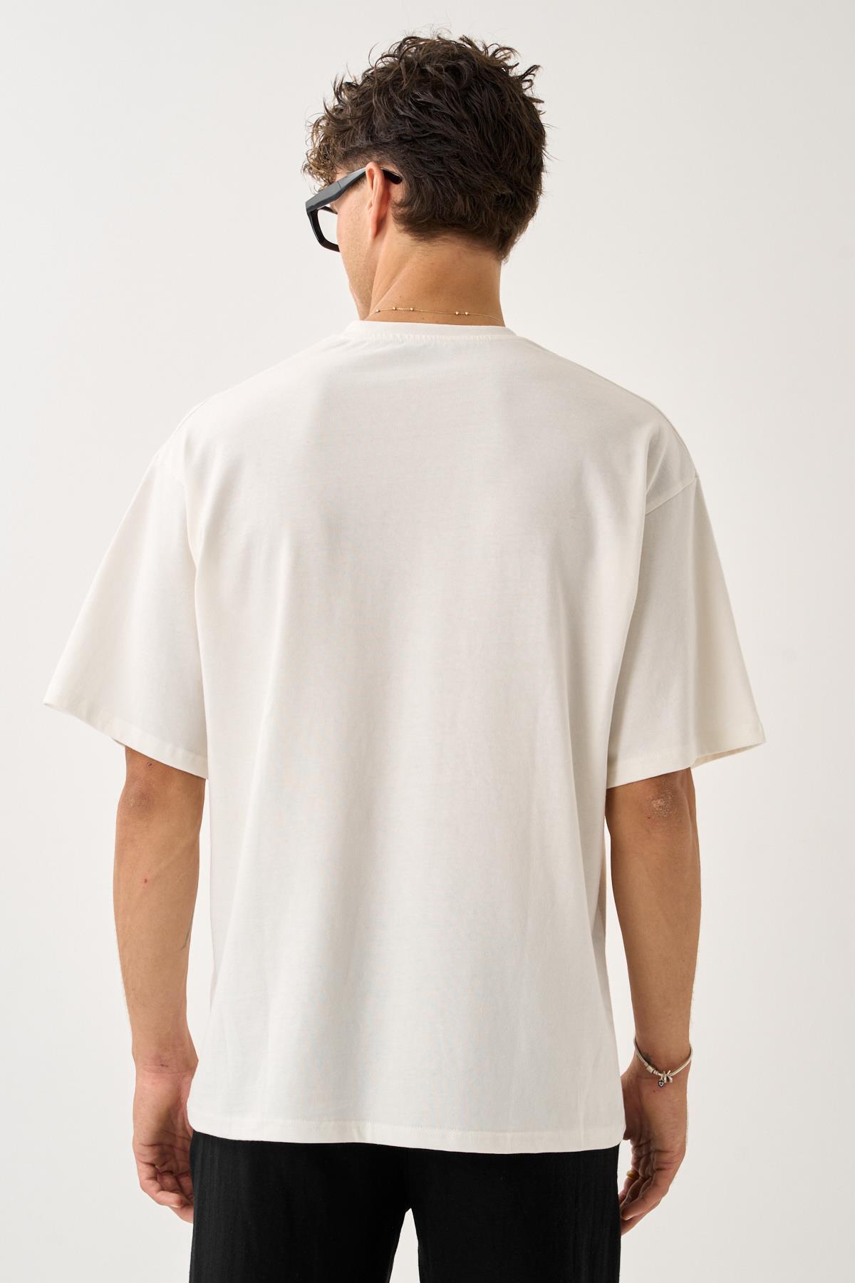 ALEXANDERGARDI V Yaka Oversize T-shirt görsel 4