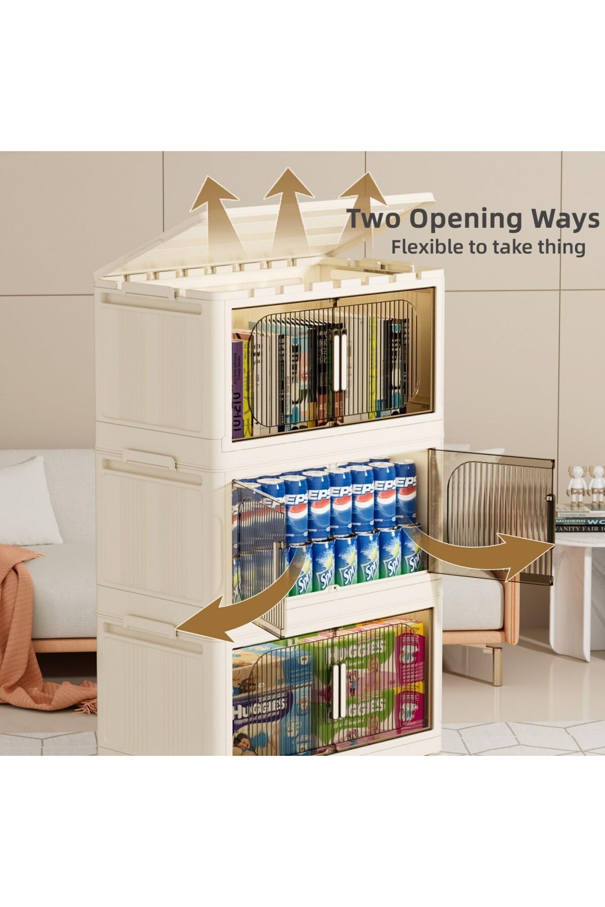 CME-Multi-layer foldable plastic storage drawers 5