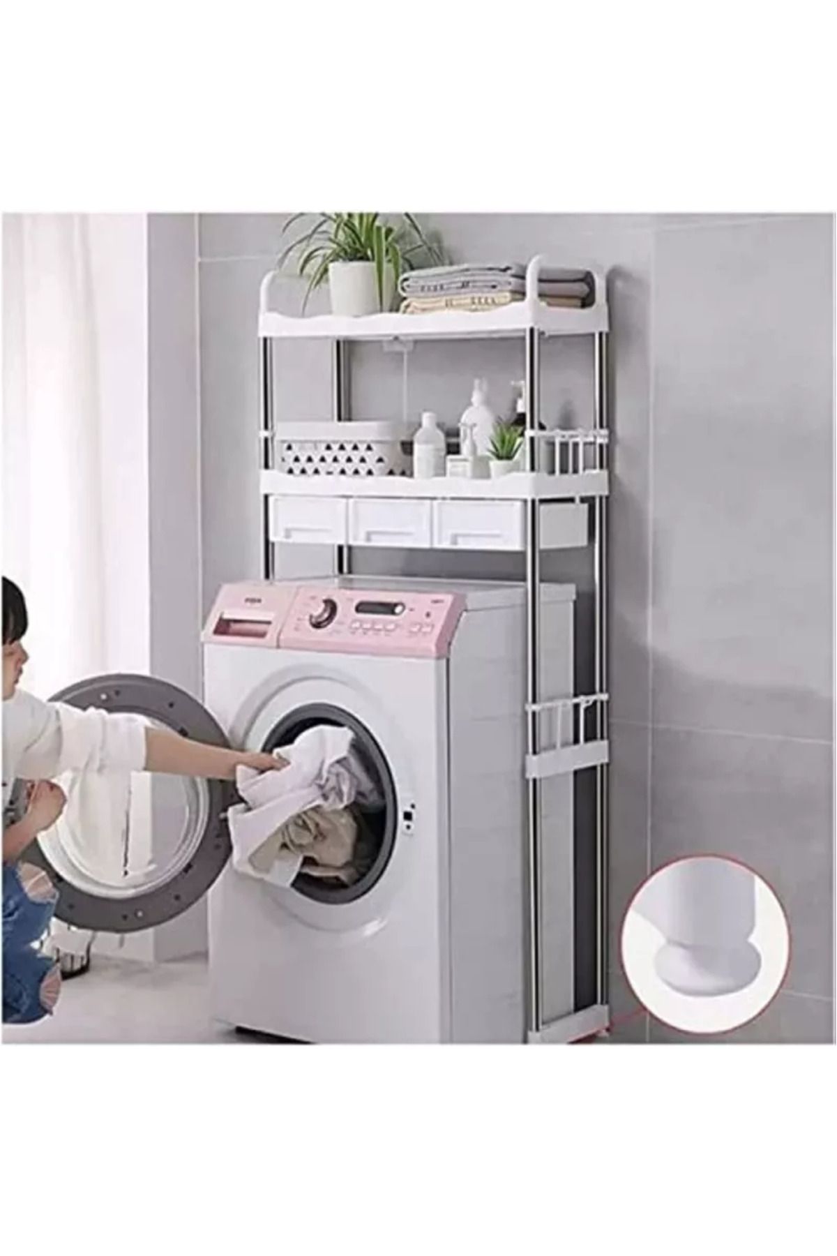 1st-Storage Rack with Drawer for Installation Above Washing Machine from First 1