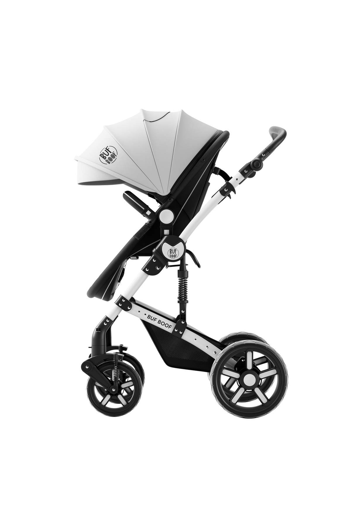 BUF BOOF-A-1 Deluxe BUF BOOF Black and White 2 in 1 Reversible Stroller 0 36 months 2