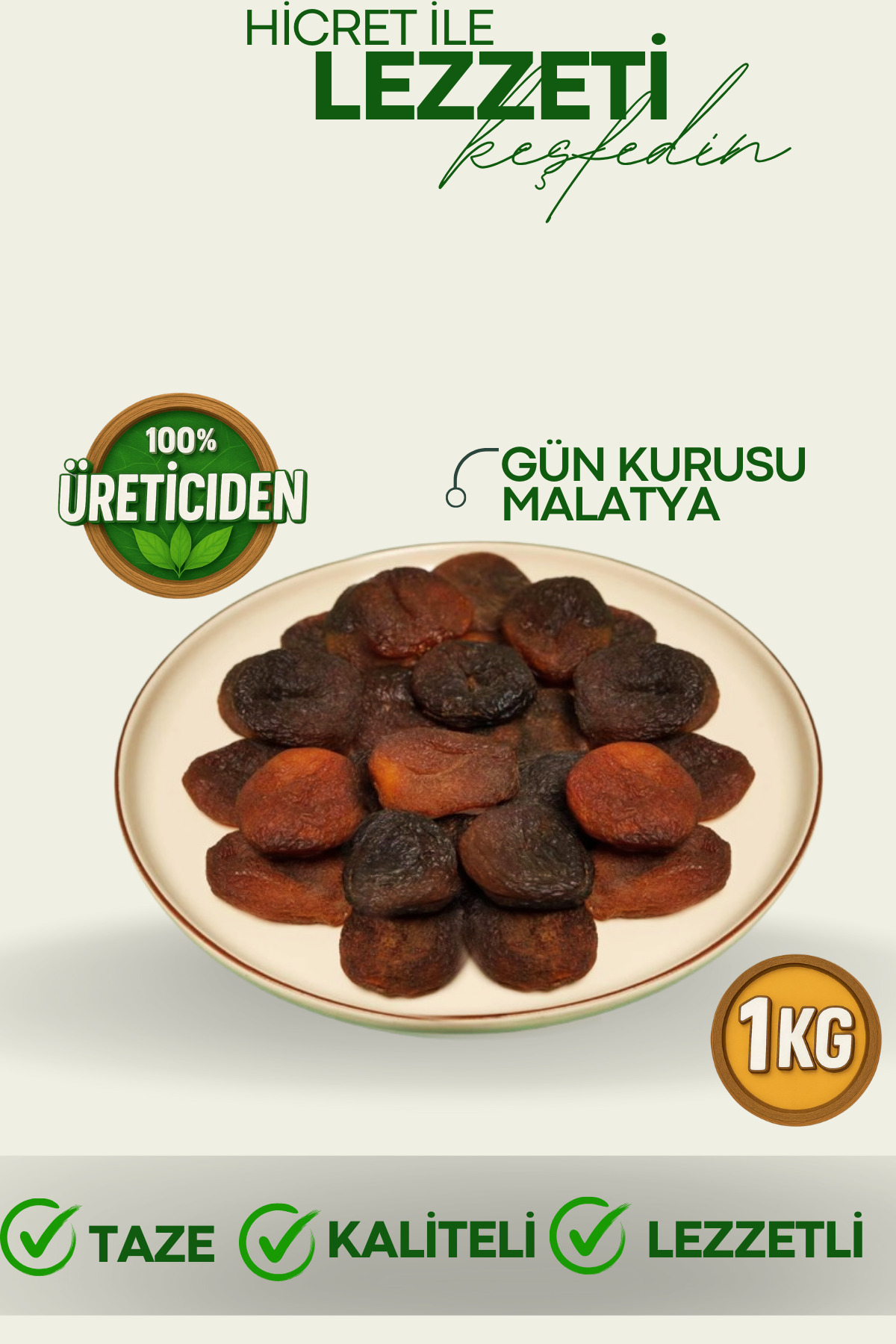 Hicret Kuruyemiş Gün Kurusu Malatya Kayısı Jumbo - 1 KG