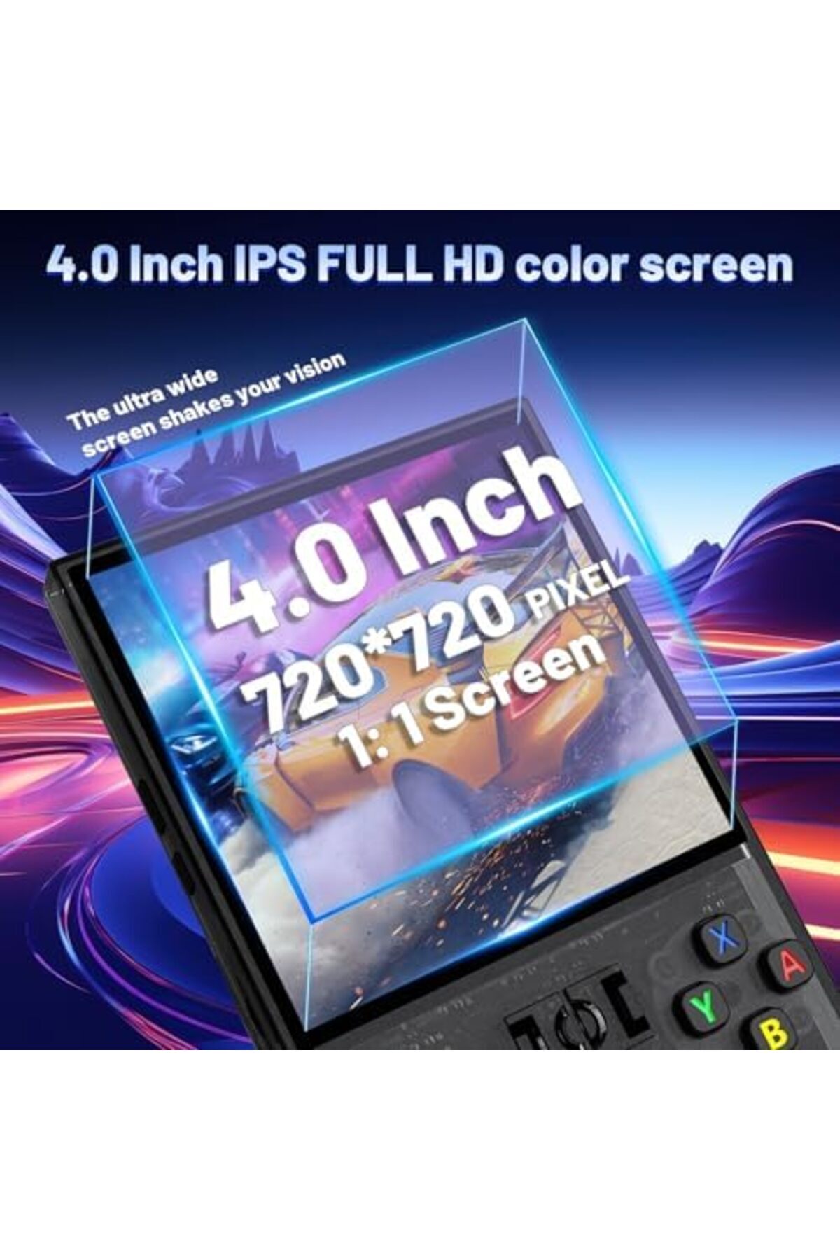 Shopi-R36MAX Retro Handheld Game Console, R36MAX with 4.0'' IPS Screen Linux System Built-in 64G TF Card 2 6