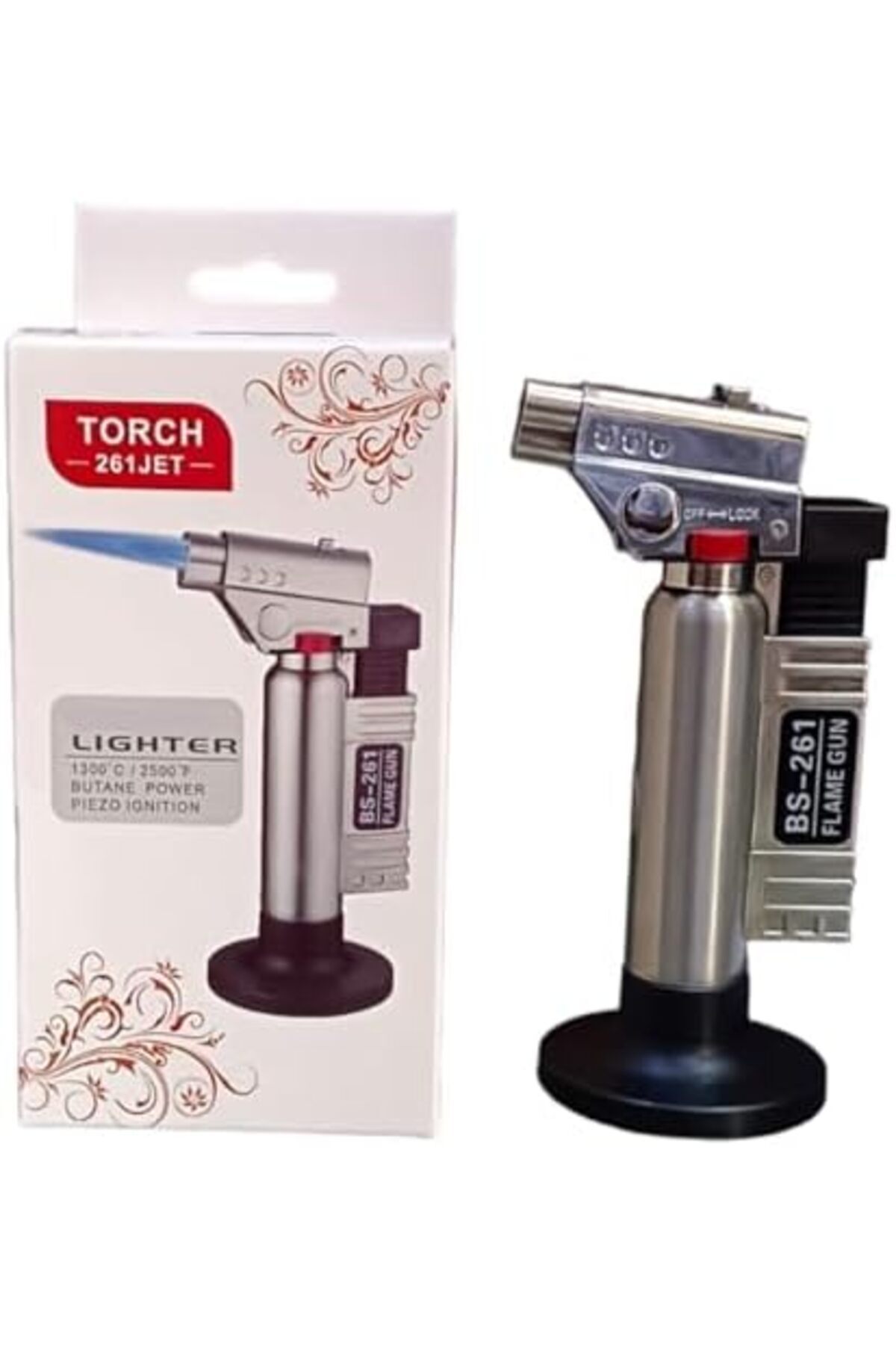 Alsaqer-YY YITIKA Cigar Torch Lighter, Windproof Single Torch Refillable Butane Gas Lighter, Adjustable Flam 2