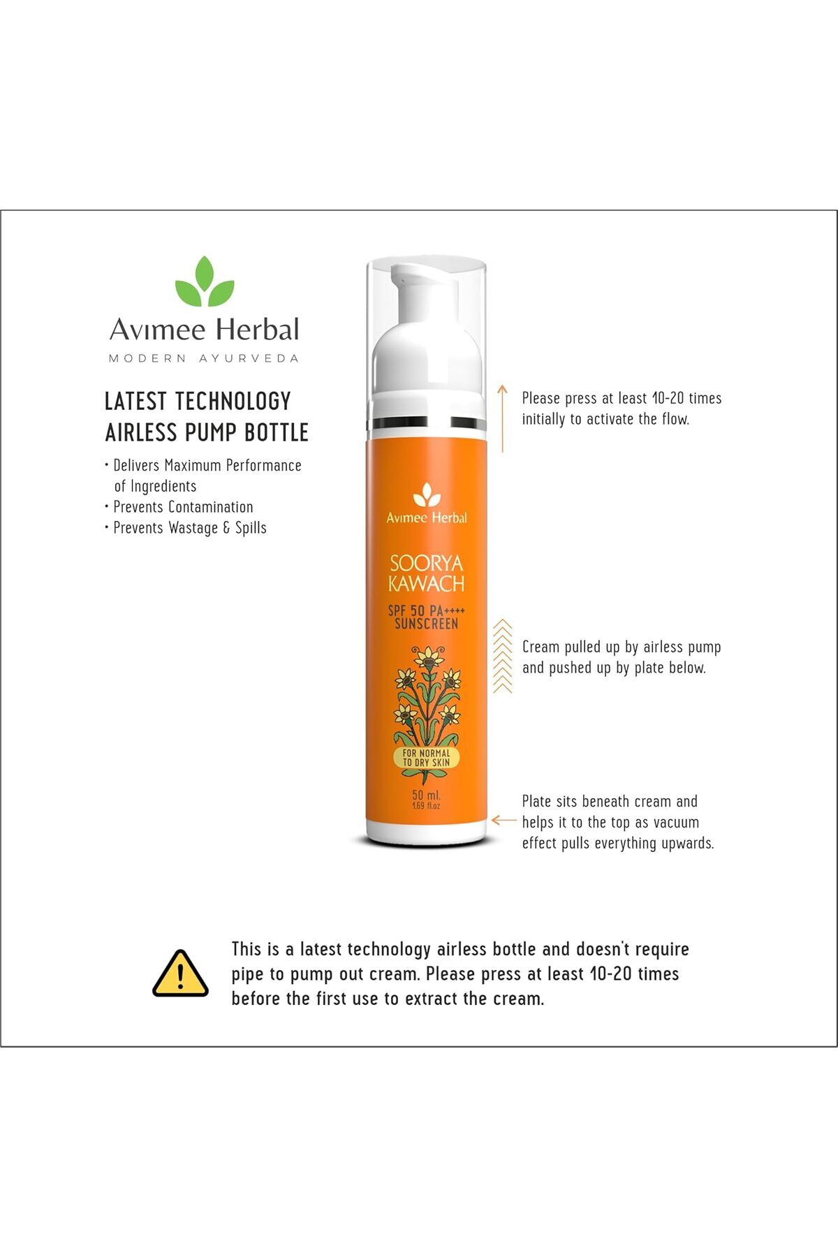 Avimee Herbal-Soorya Kawach Sunscreen With De-Tan Extract, SPF 50 PA++++ For Broad Spectrum UVA, UVB 3