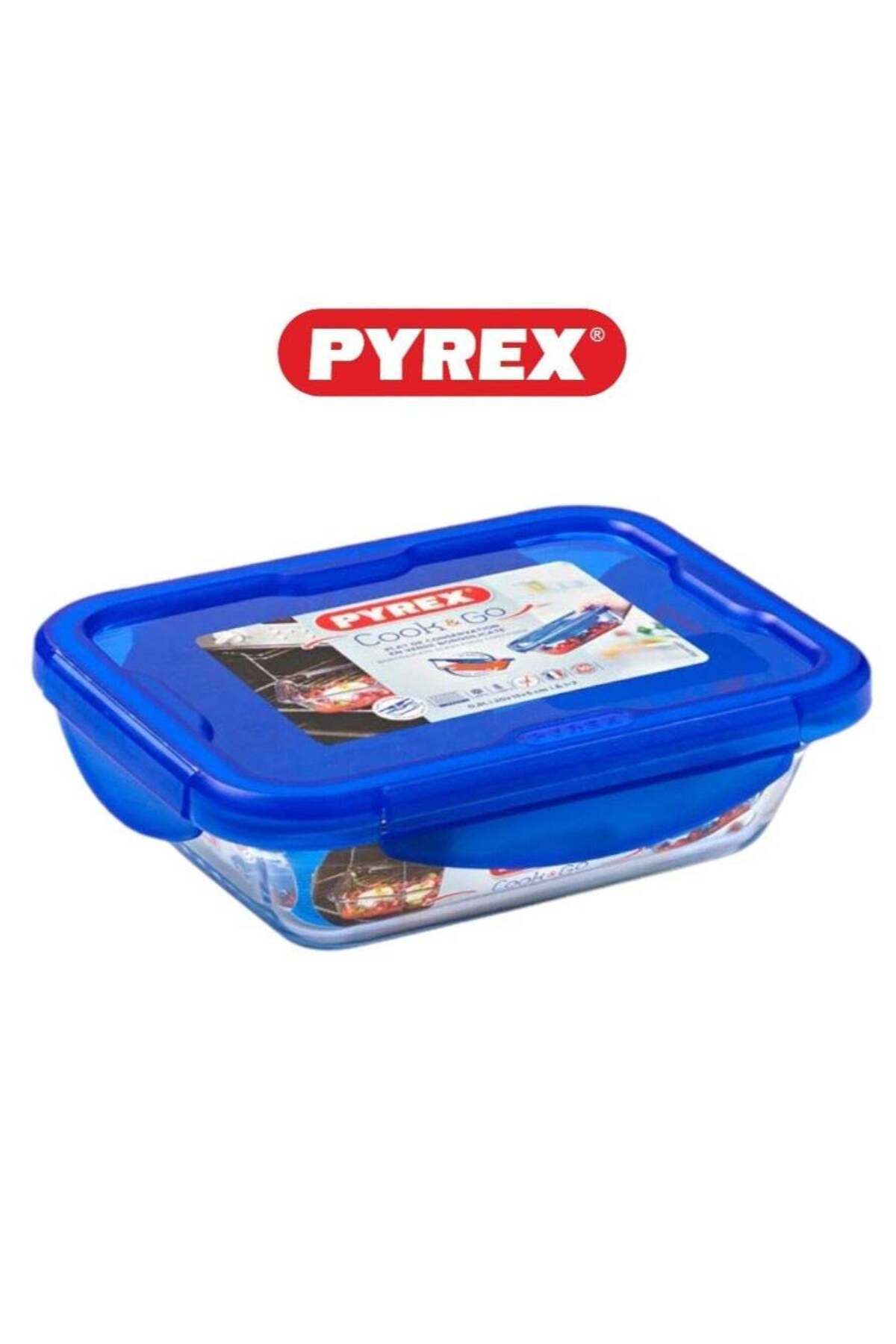 Generic-PYREX Pyrex Cook&Go 1.7L Rectangle Storage Dish with Airtight Lid - Versatile Freezer-to-Oven Solut 1