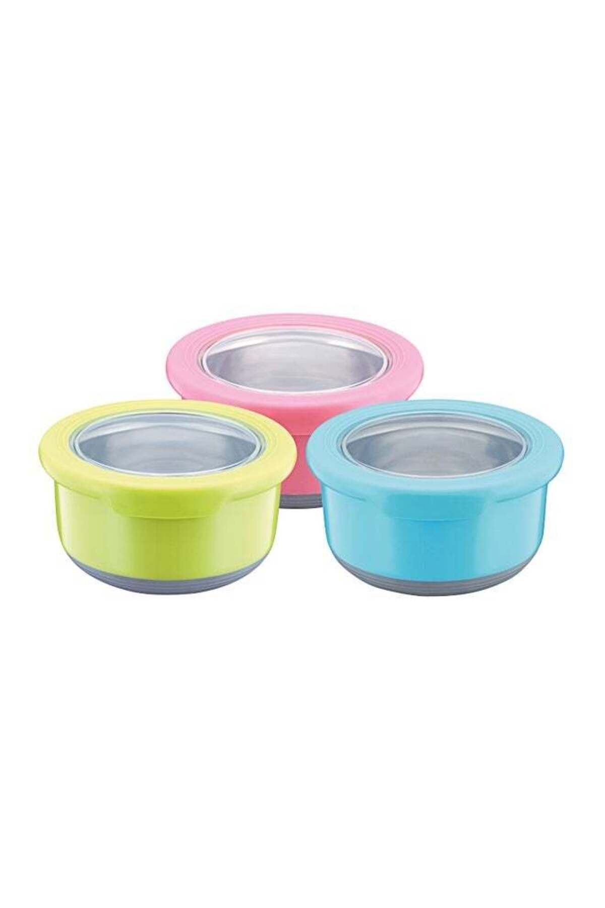 Generic-Royalford Aluminum Alloy Food Container Set Multicolour 1.2Liters 1