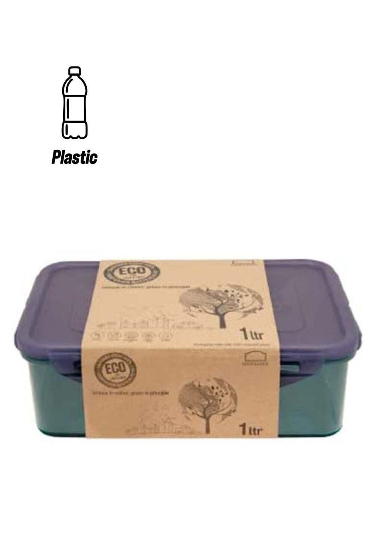 Generic-LocknLock Eco Container Rectangular 1.0L Assorted Colour & packaging 1
