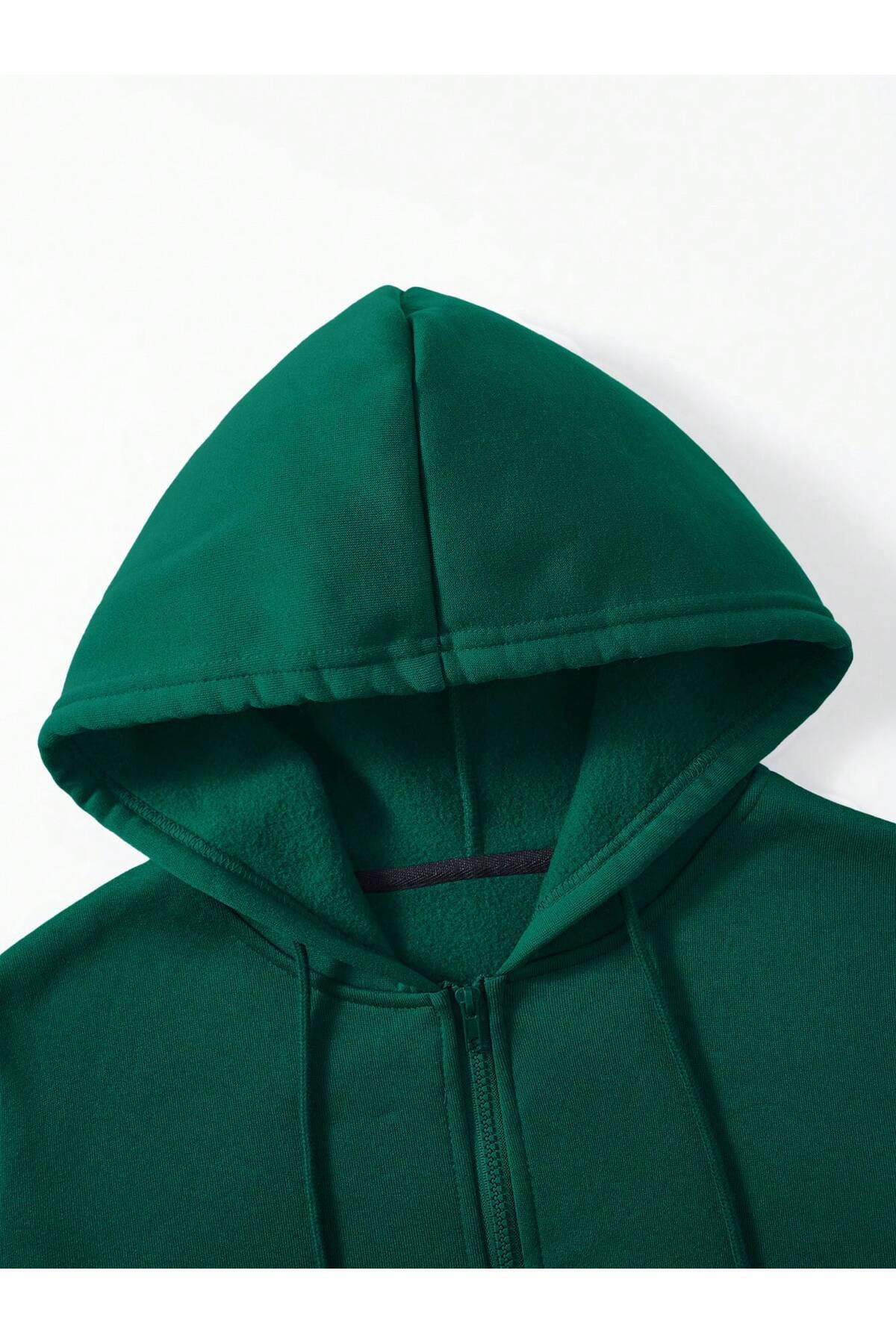 EYAX MODA UNISEX Fermuarlı Kapüşonlu Sweatshirt görsel 4