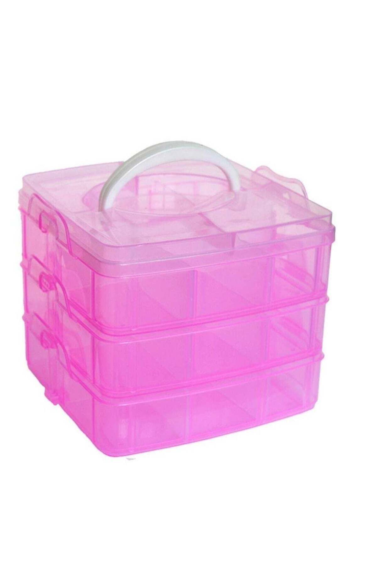 Generic-SYOSI 3 Tier Stackable Storage Container Box with 30 Compartments, Plastic Storage Box for Toys Art 1