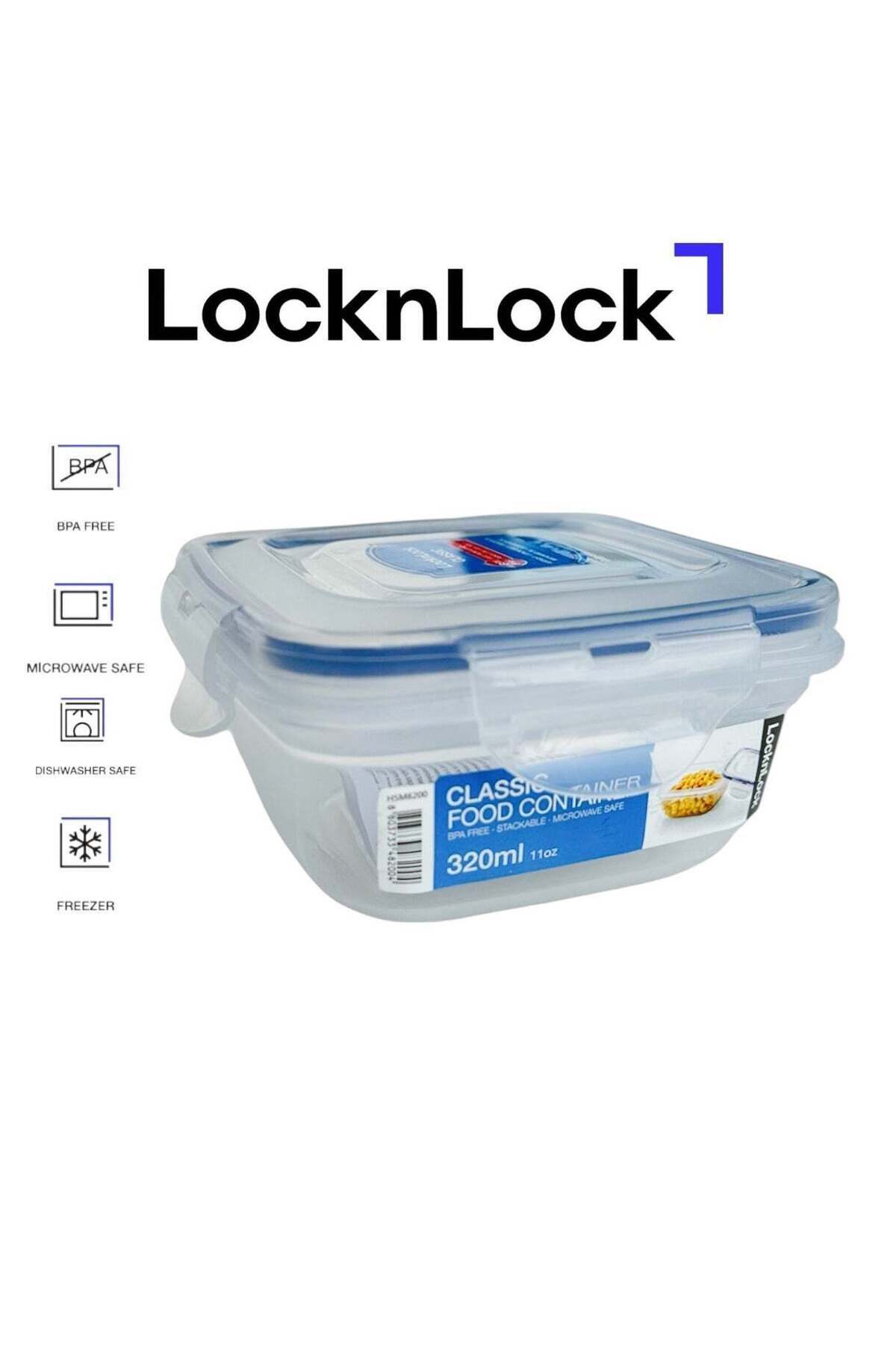 Generic-LOCK & LOCK LocknLock Zen Style Food Container â€“ 320 ml BPA-Free Plastic Storage Solution for Saf 1