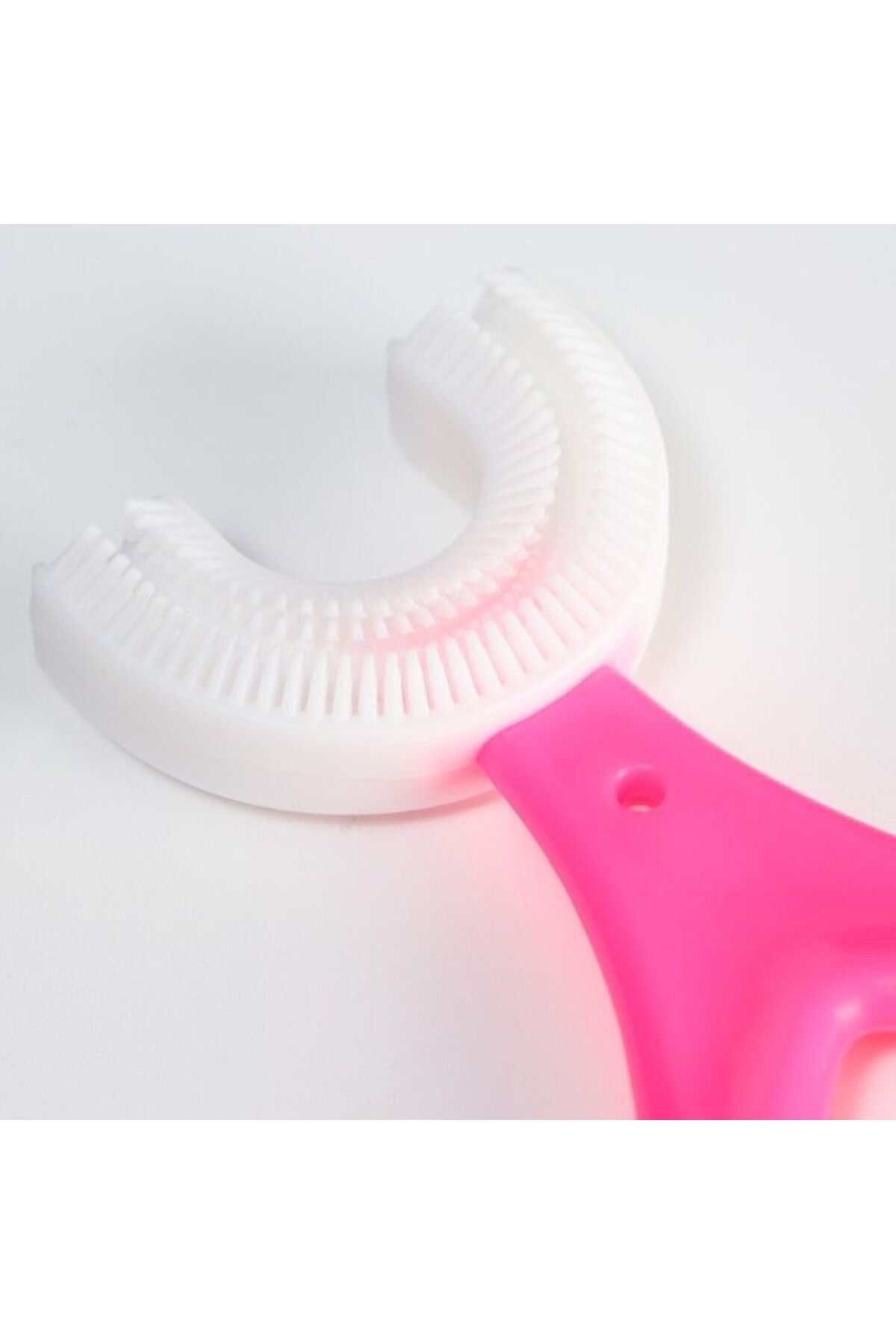 ALLSOOWE Silikon Çocuk Diş Fırçası Tartar Temizleyici (2-12 Yaş) - Pembe