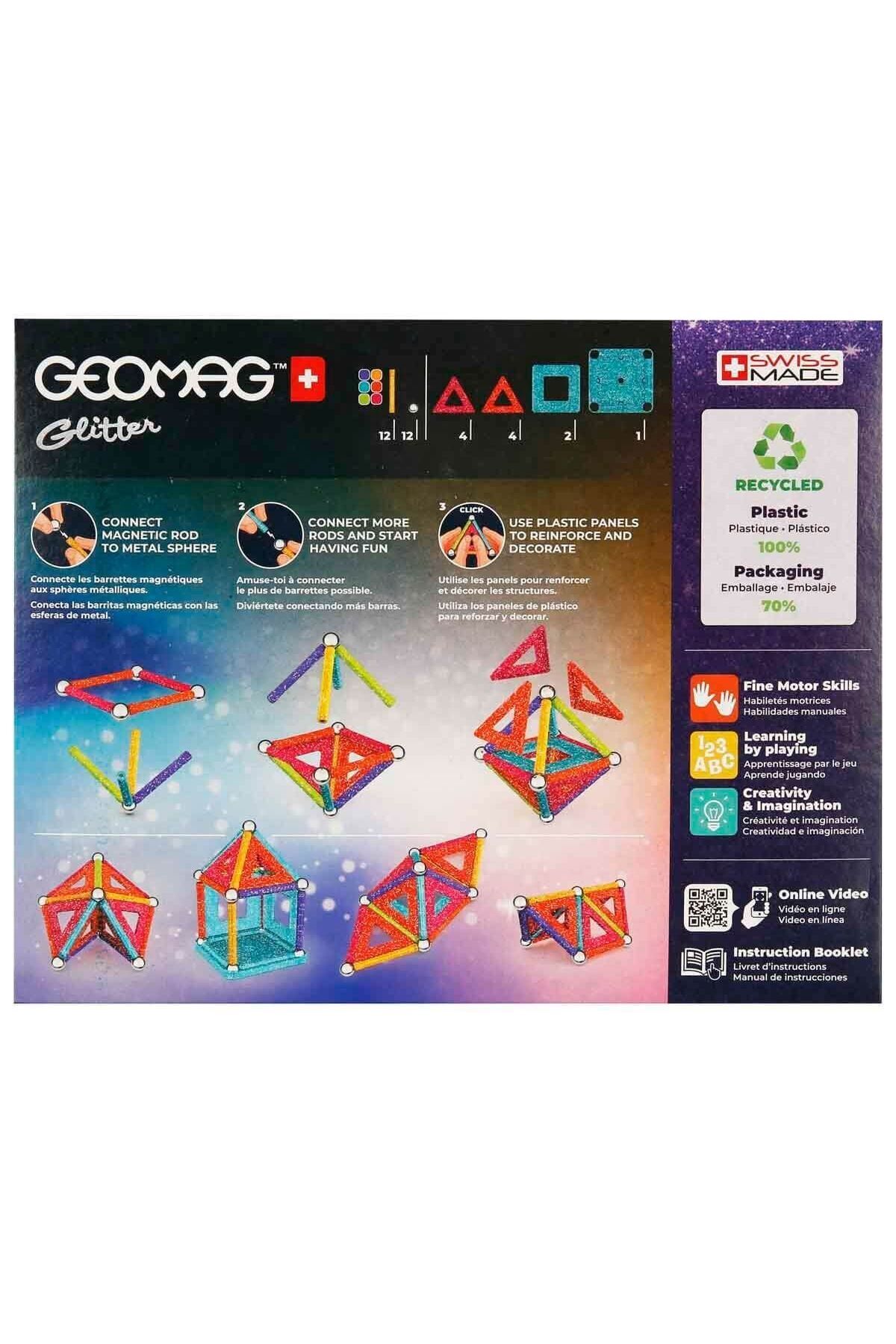 NEWBRENDHOME Öğretici Eğitici Oyuncaklar 0535 Geomag Glitter Manyetik Zeka Oyunu 35 Parça Kız Erkek Çocuk Oyuncak fotoğrafı 5 (önizleme)