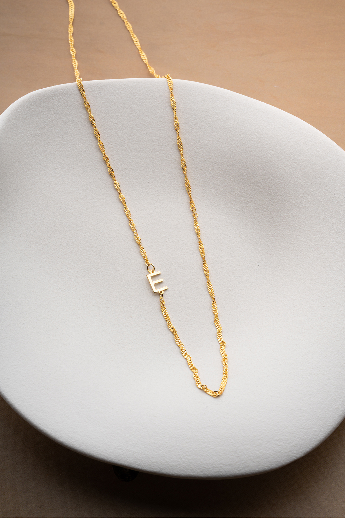 Silvano Jewelry 925 Ayar Gümüş Singapur Harf Model Kolye görsel 4