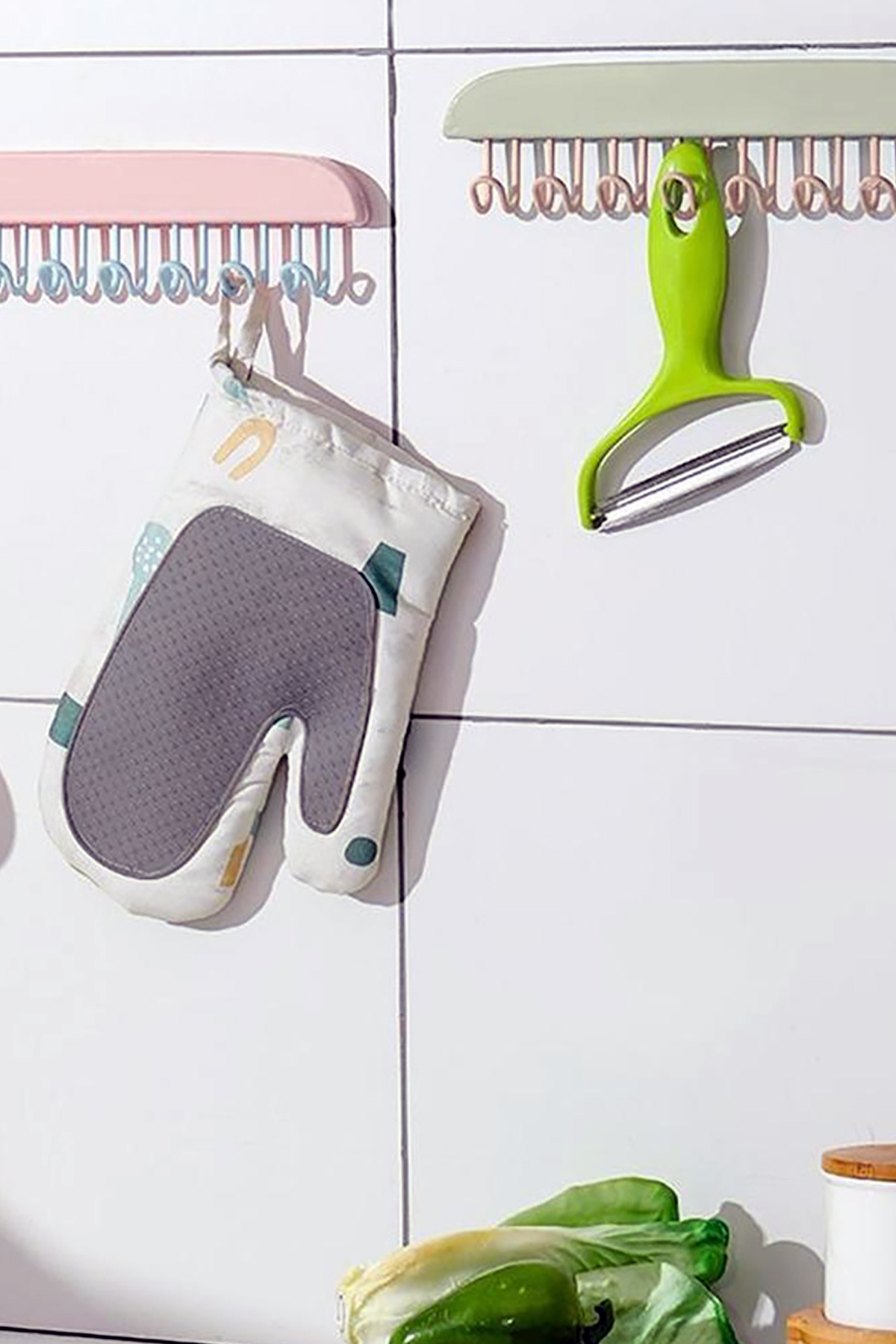 Mikasso 8 Kancalı Çok Amaçlı Yapışkanlı Askı İç Çamaşırı Banyo Askısı Turuncu fotoğrafı 5 (önizleme)