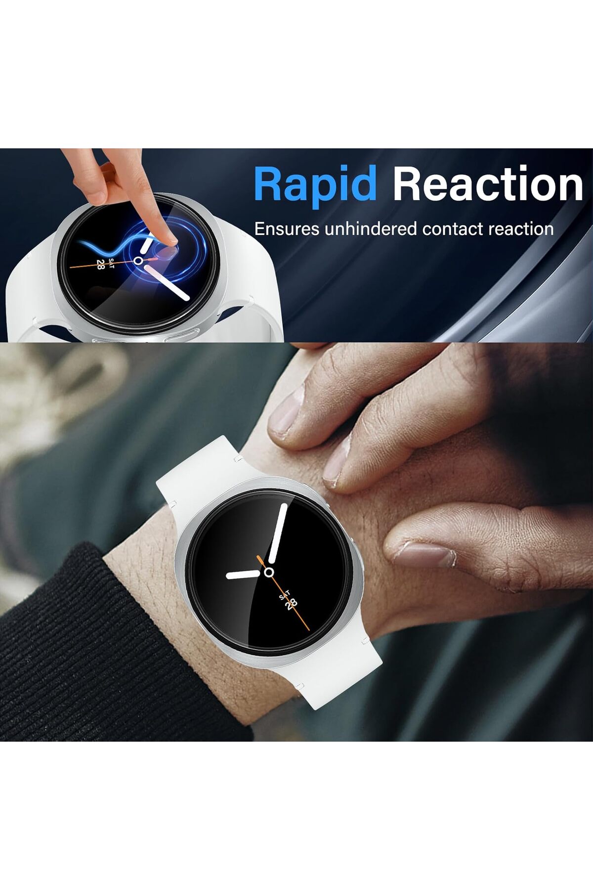 Samsung Galaxy Watch 8 40mm Uyumlu 3 Adet Ekran Koruyucu Darbelere Çizilmelere Karşı Üstün Koruma