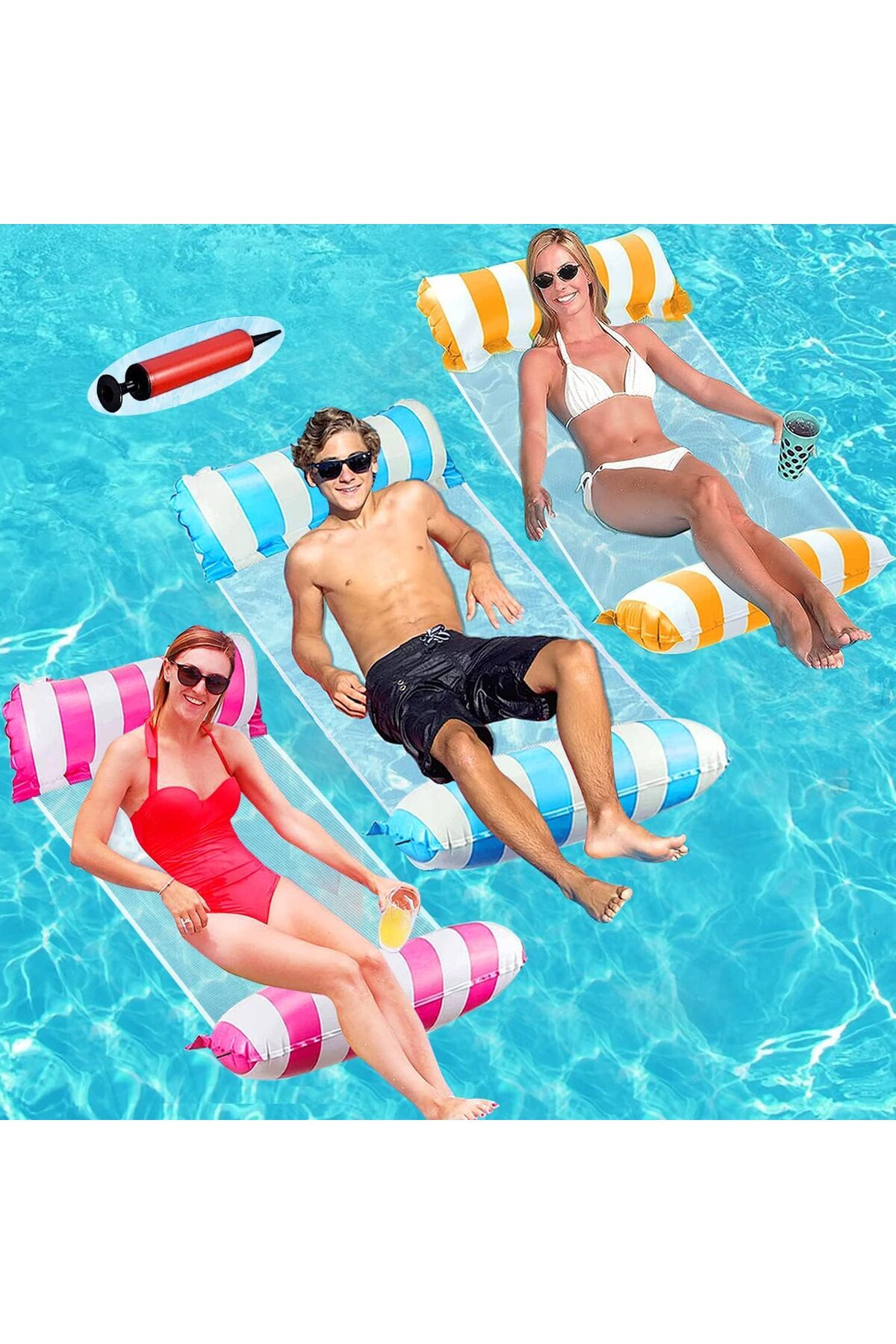 erorex-4 In 1 Swimming Pool Float & Water Hammock Multi Purpose Inflatable Float For Adults 6