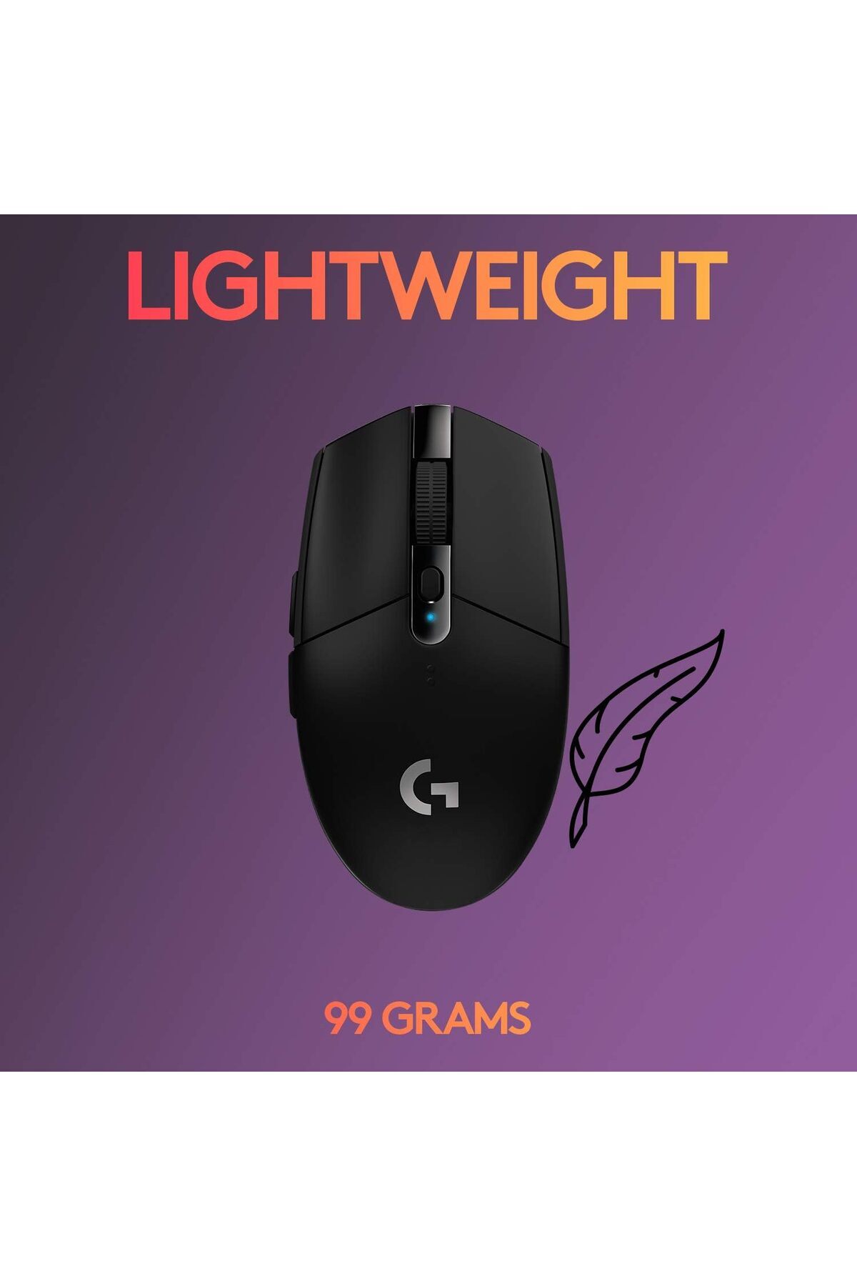 erorex-304 Lightspeed Wireless Gaming Mouse Hero Sensor 12 000 Dpi Lightweight 6 Programmable Buttons 250H 5
