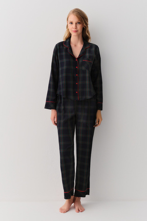 Suwen College Gömlek Yaka Pijama Takımı