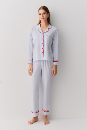 Suwen Tiny Gömlek Yaka Pijama Takımı