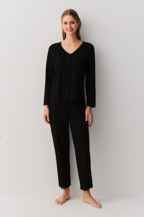 Suwen Noemi Gömlek Yaka Pijama Takımı