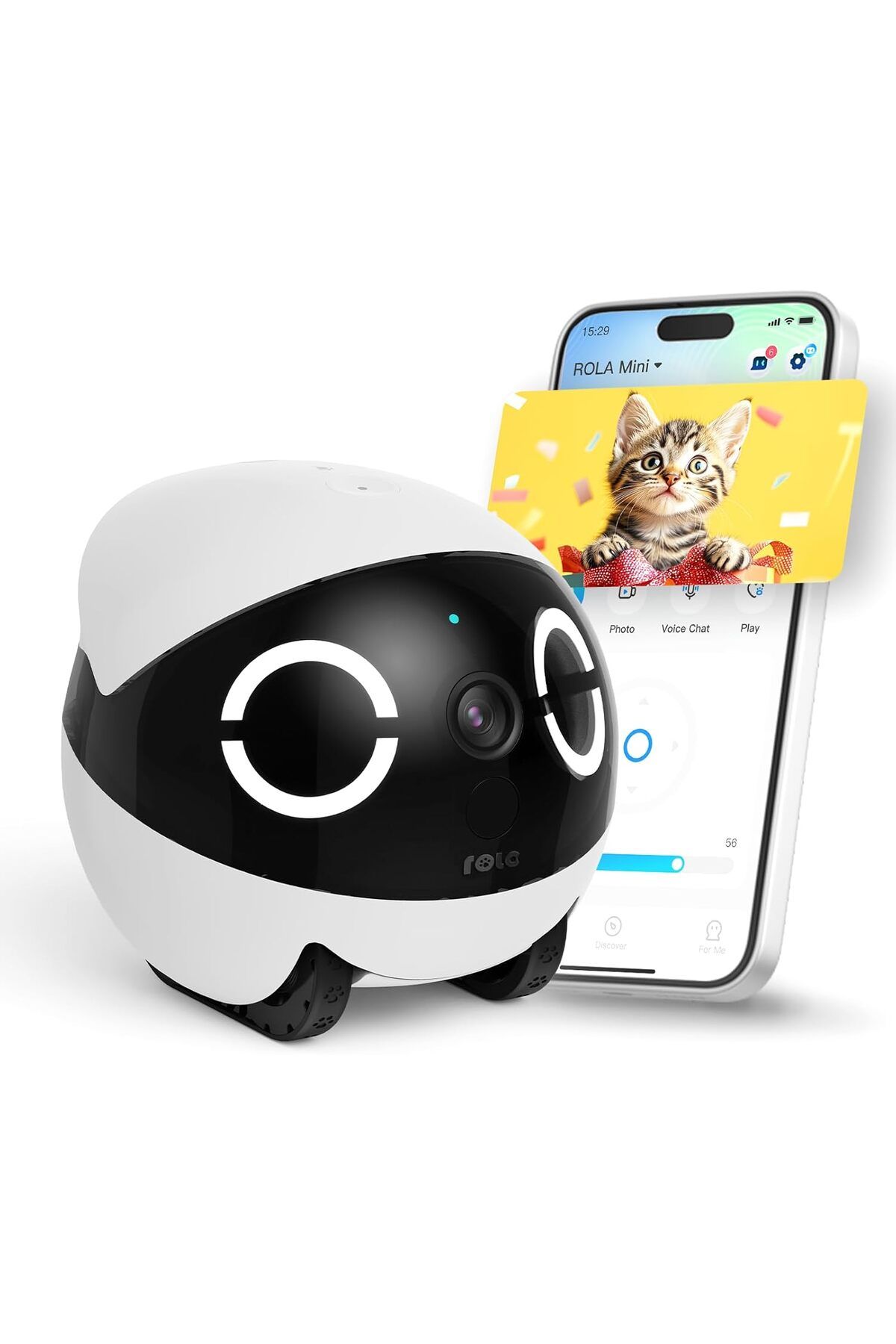Enabot-EBO ROLA Mini 2K Robot Camera,137° Wide Angle,Small,Wireless,Remote Control,2-Way Talk,Night Vision 1