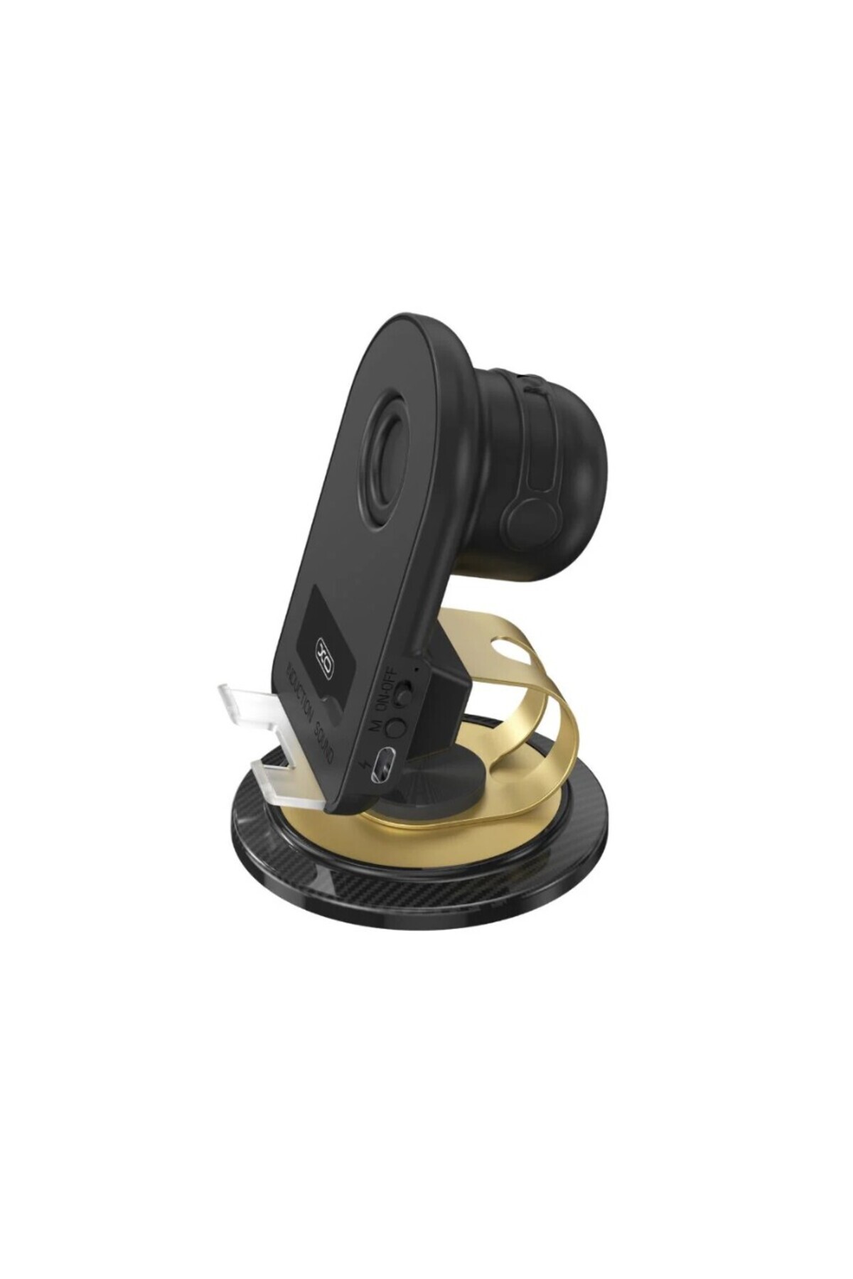 REDz Accessories-Bluetooth Speaker with Amplifier, XO F68, Smart Sensor and 360° Rotating Phone Stand, Black 2