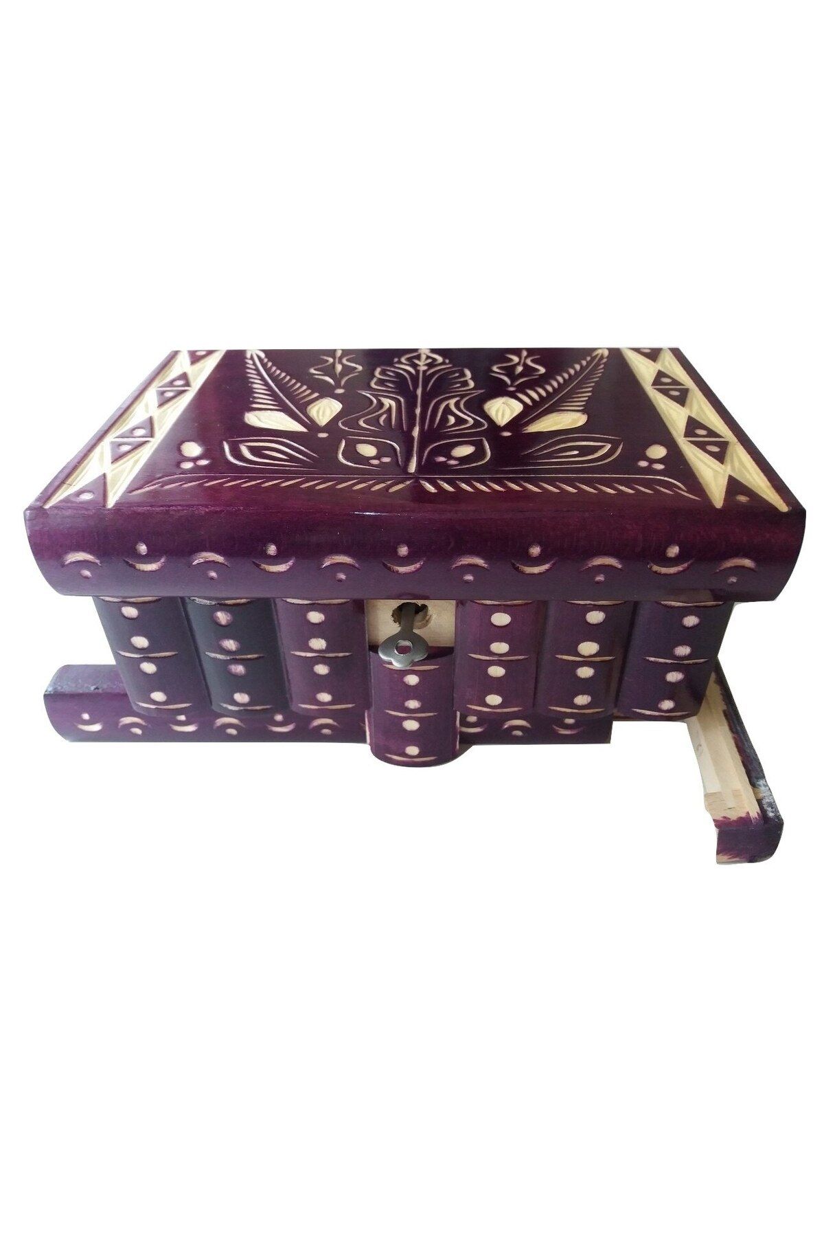AZI-Puzzle Box with Hidden Key, Secret Box Purple Color 4