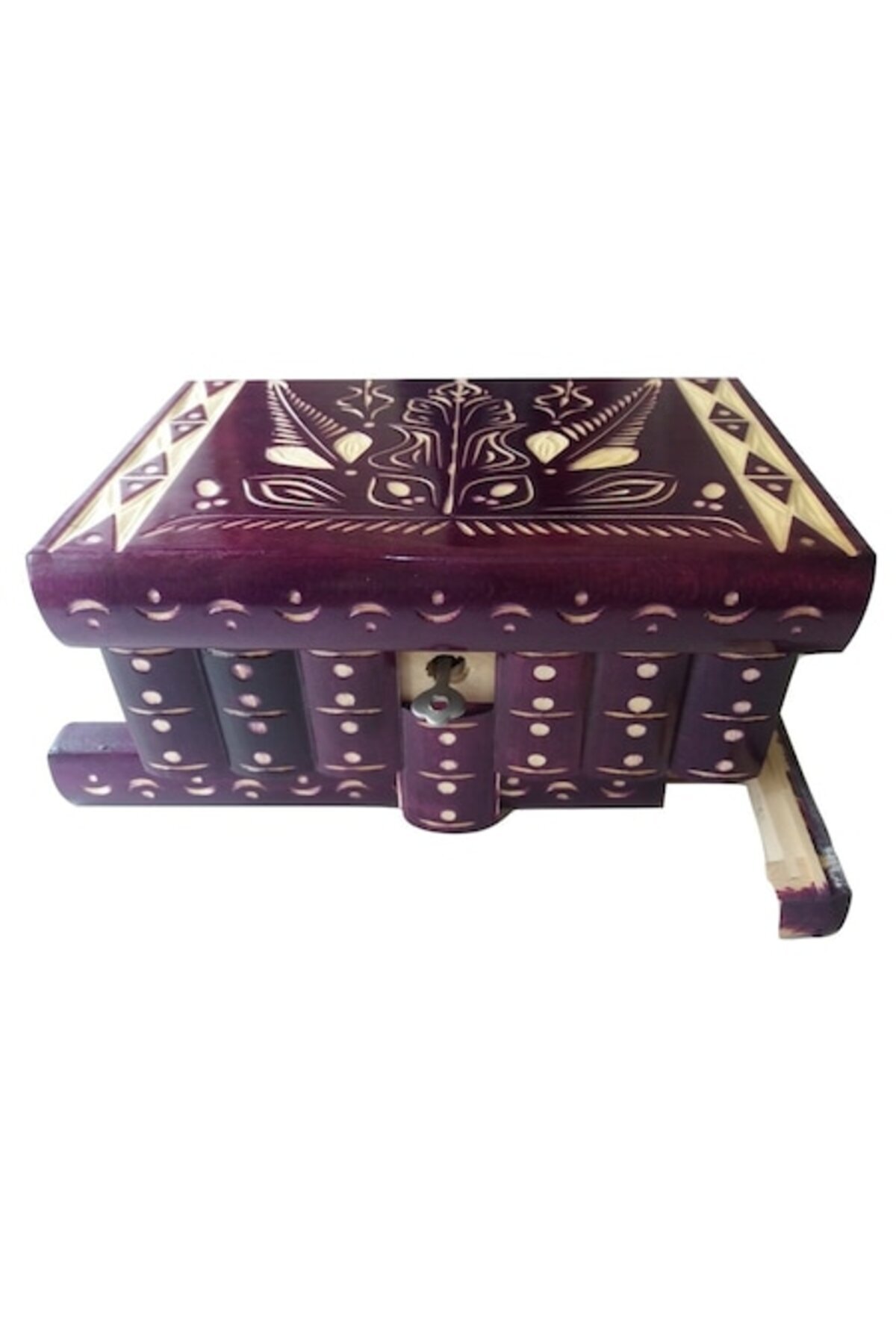AZI-Puzzle Box with Hidden Key, Secret Box Purple Color 1