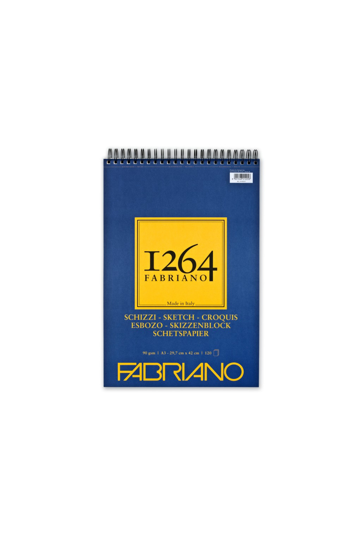 Fabriano-Drawing pad 1264 Schizzi, A3, 90gr, 120 sheets, with spiral on the width 1
