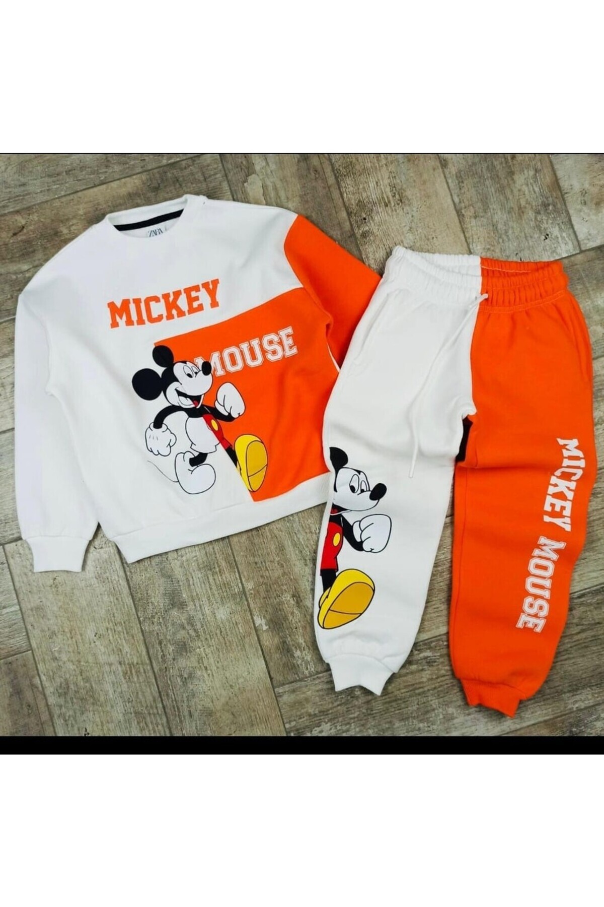 gnygiyim-Children's Character Patterned Bottom Top Tracksuit Set 1
