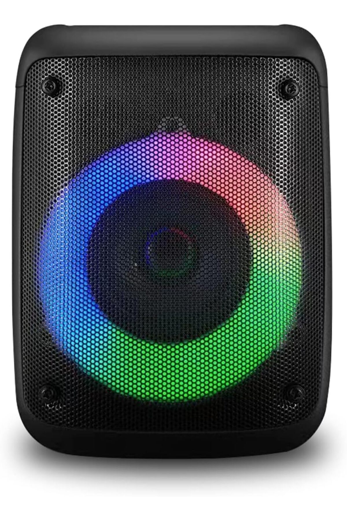 IDIGIT-Portable Bluetooth Speaker, RGB Lights, Mic Input, USB/TF/AUX, BT 5.0, Top Controls – Black 1